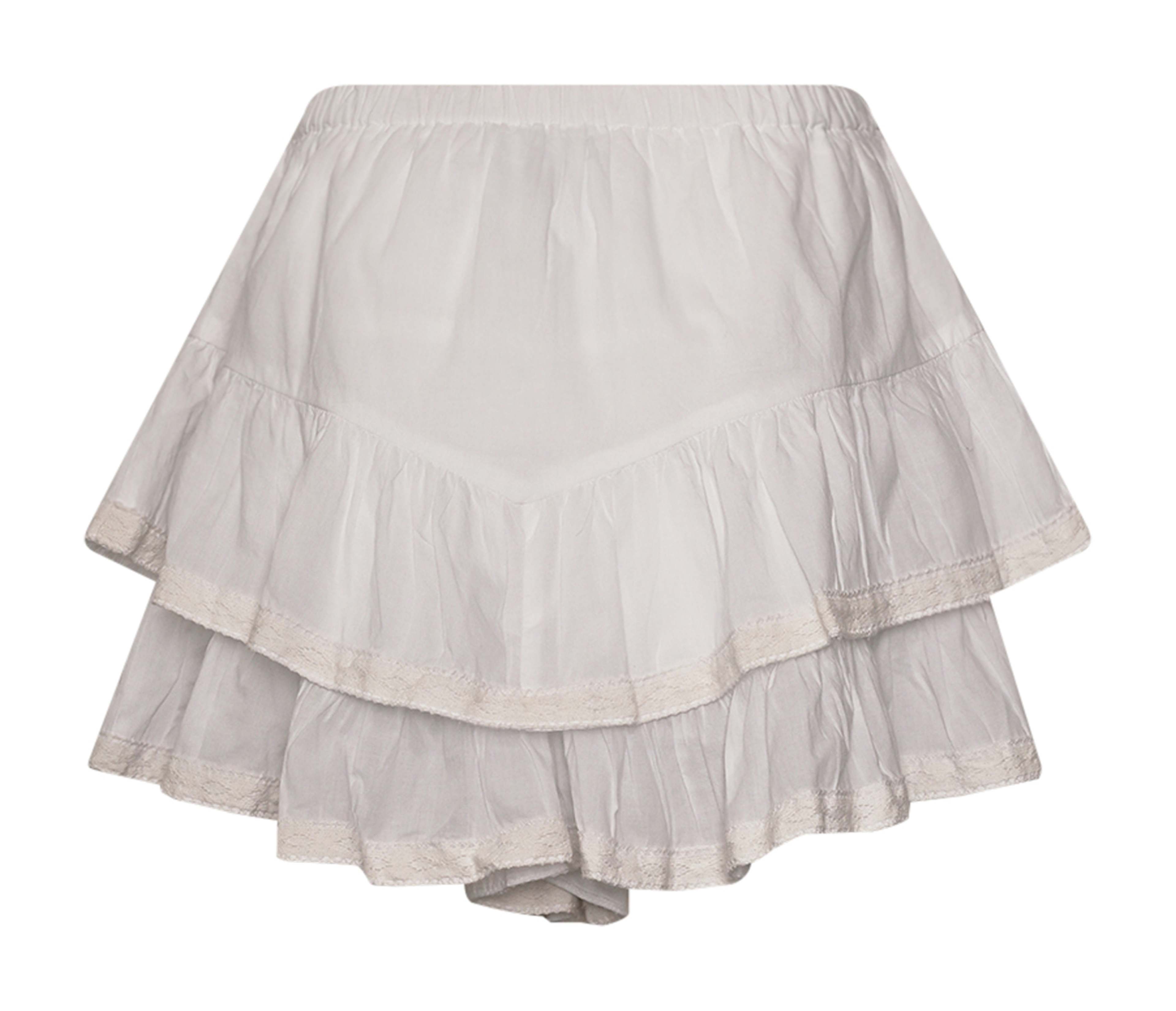 Ilora, Shorts, Cotton - White
