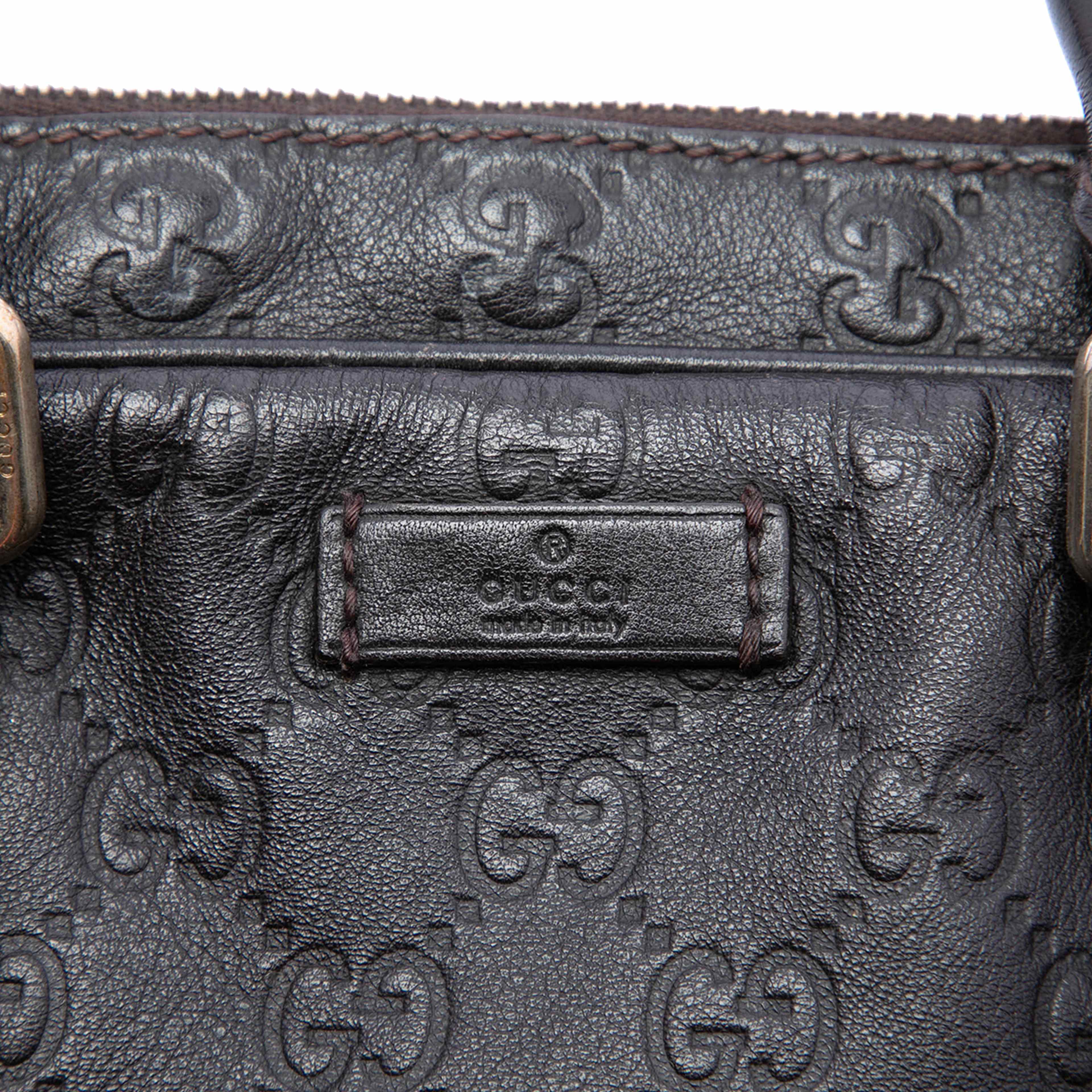 Gucci Guccissima Business Bag, från Luxclusif, i färgen dark brown. Klicka för att öppna bilden i stort format