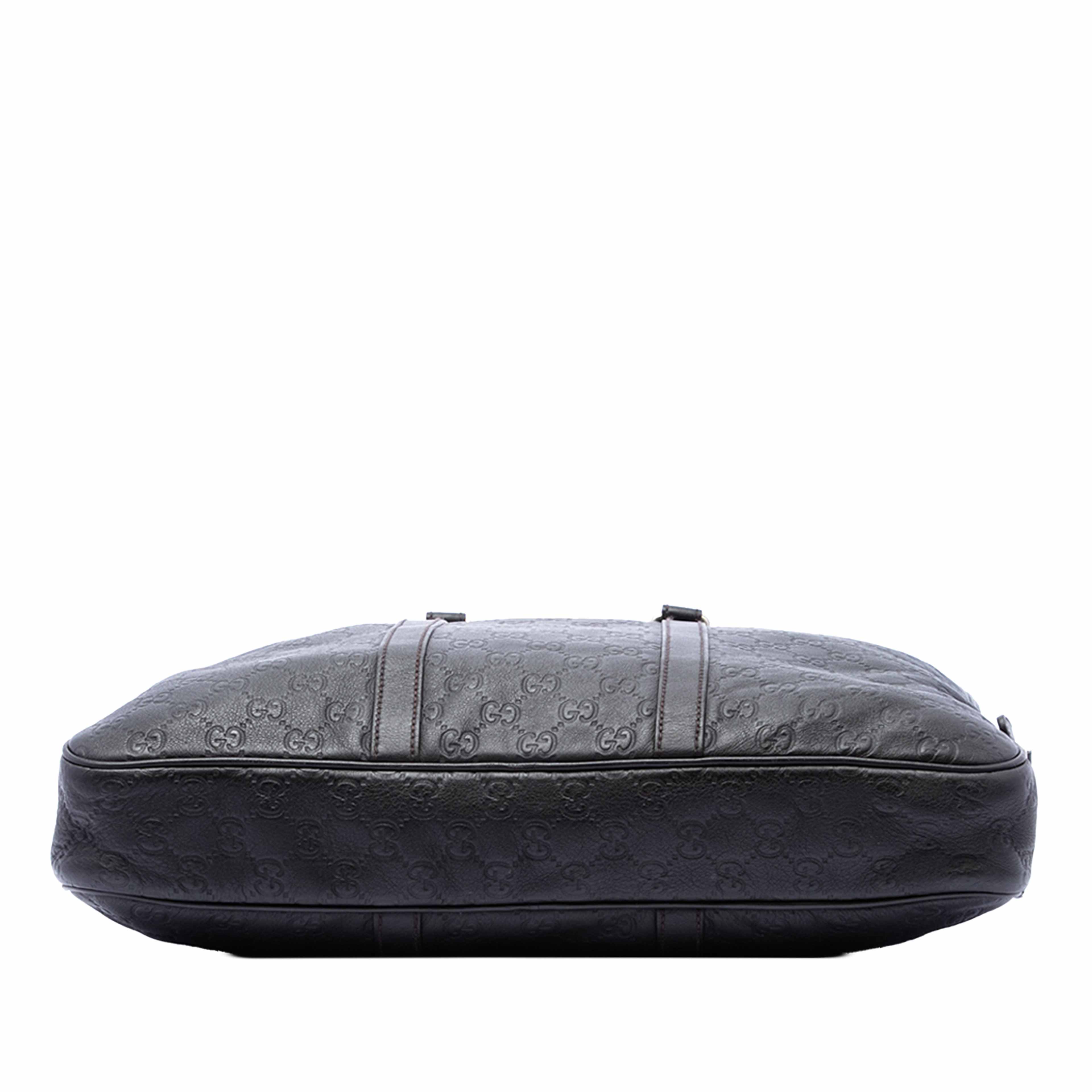 Gucci Guccissima Business Bag, från Luxclusif, i färgen dark brown. Klicka för att öppna bilden i stort format