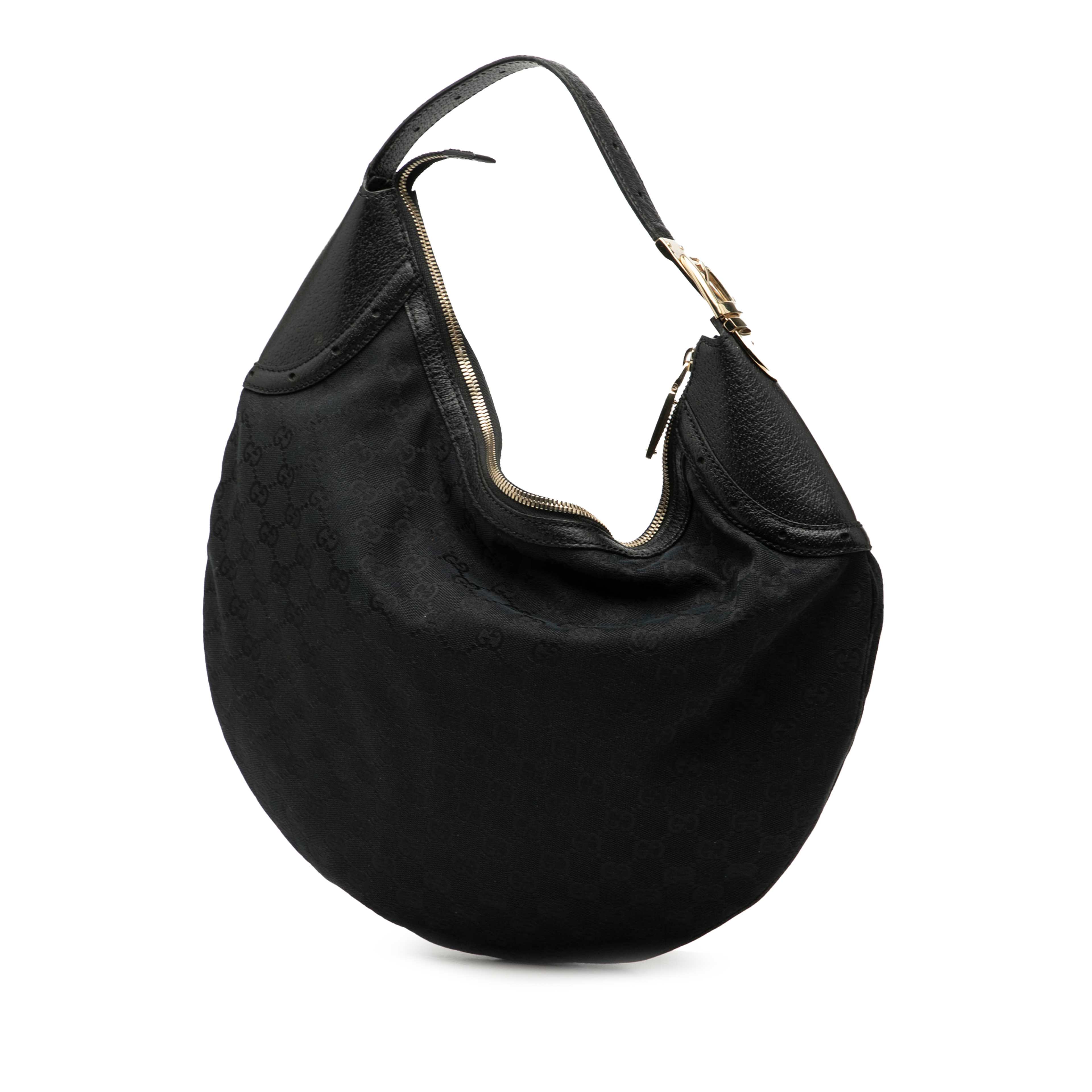 Gucci Gg Canvas Hobo, från Luxclusif, i färgen black. Klicka för att öppna bilden i stort format