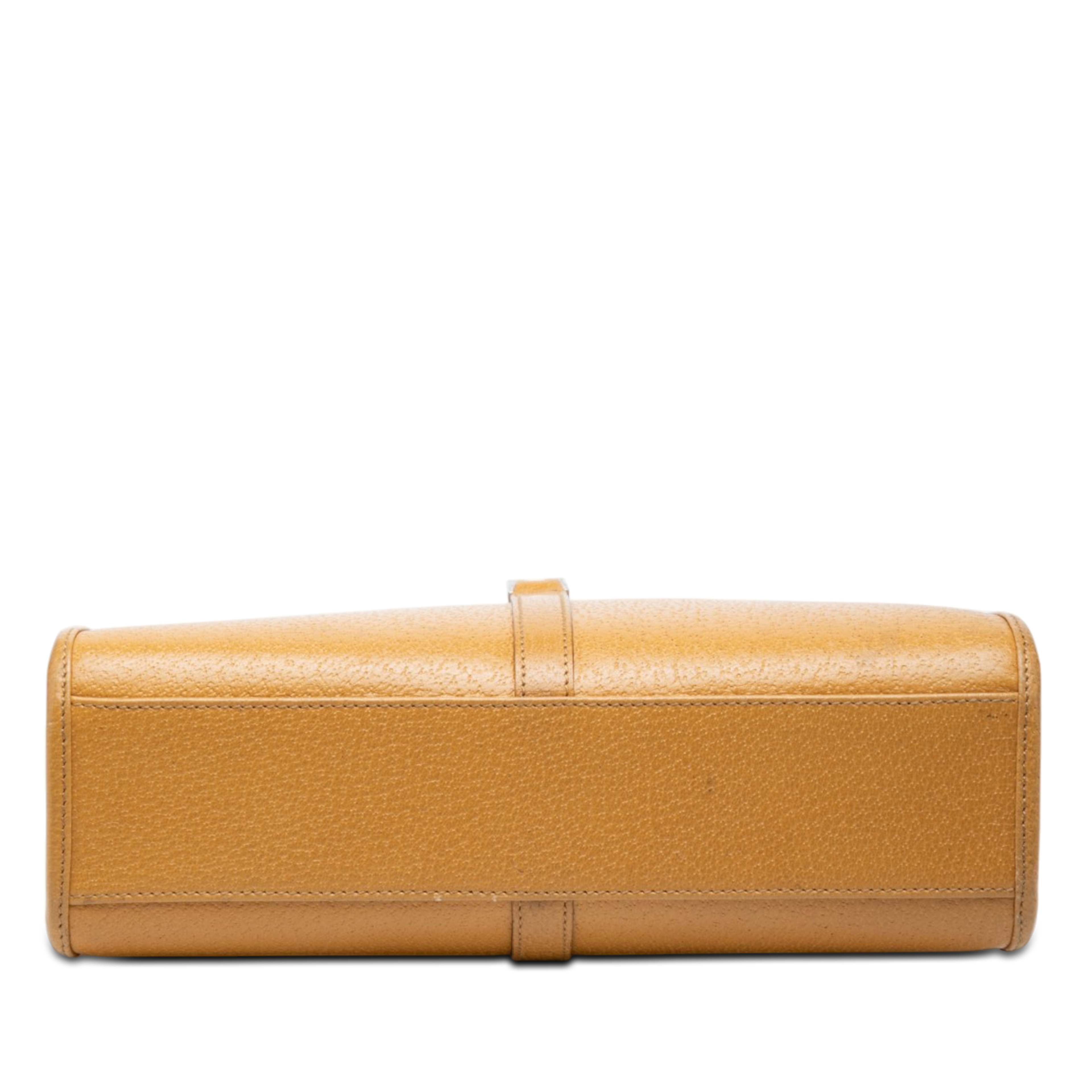 Gucci Calfskin Jackie Handbag, från Luxclusif, i färgen brun. Klicka för att öppna bilden i stort format