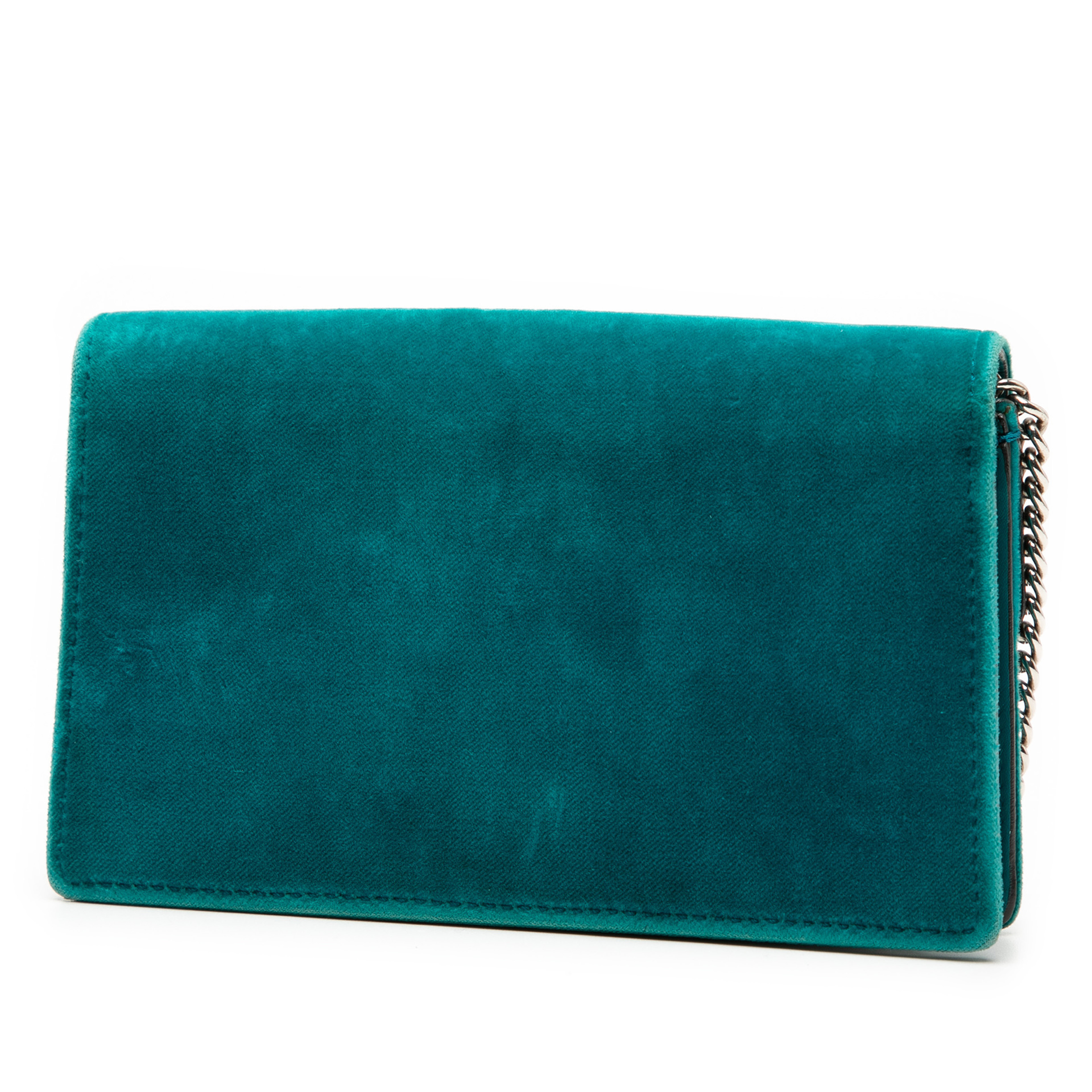 Gucci Mini Velvet Dionysus Crossbody, från Luxclusif, i färgen blå. Klicka för att öppna bilden i stort format