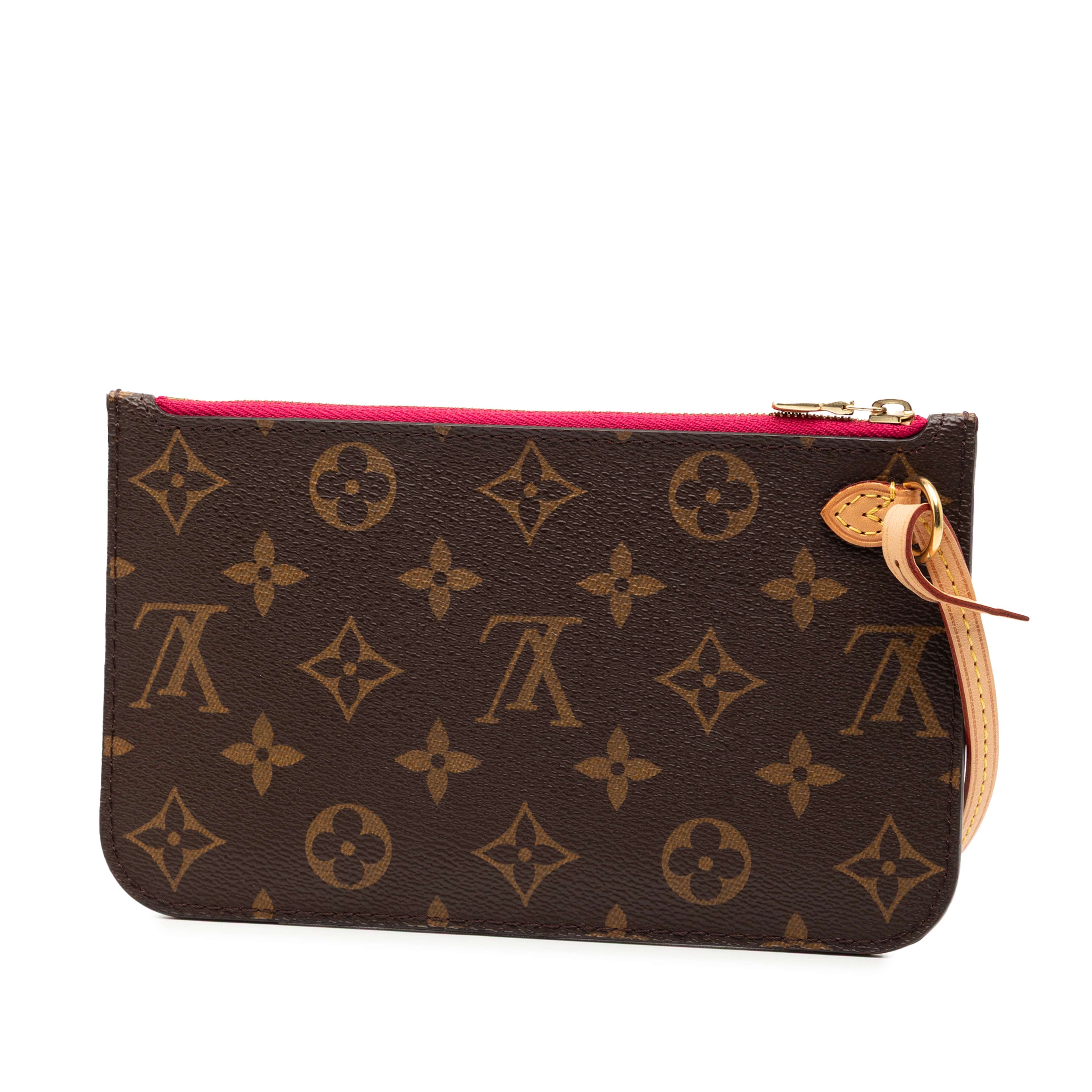Louis Vuitton Monogram Neverfull Pouch, från Luxclusif, i färgen brown. Klicka för att öppna bilden i stort format