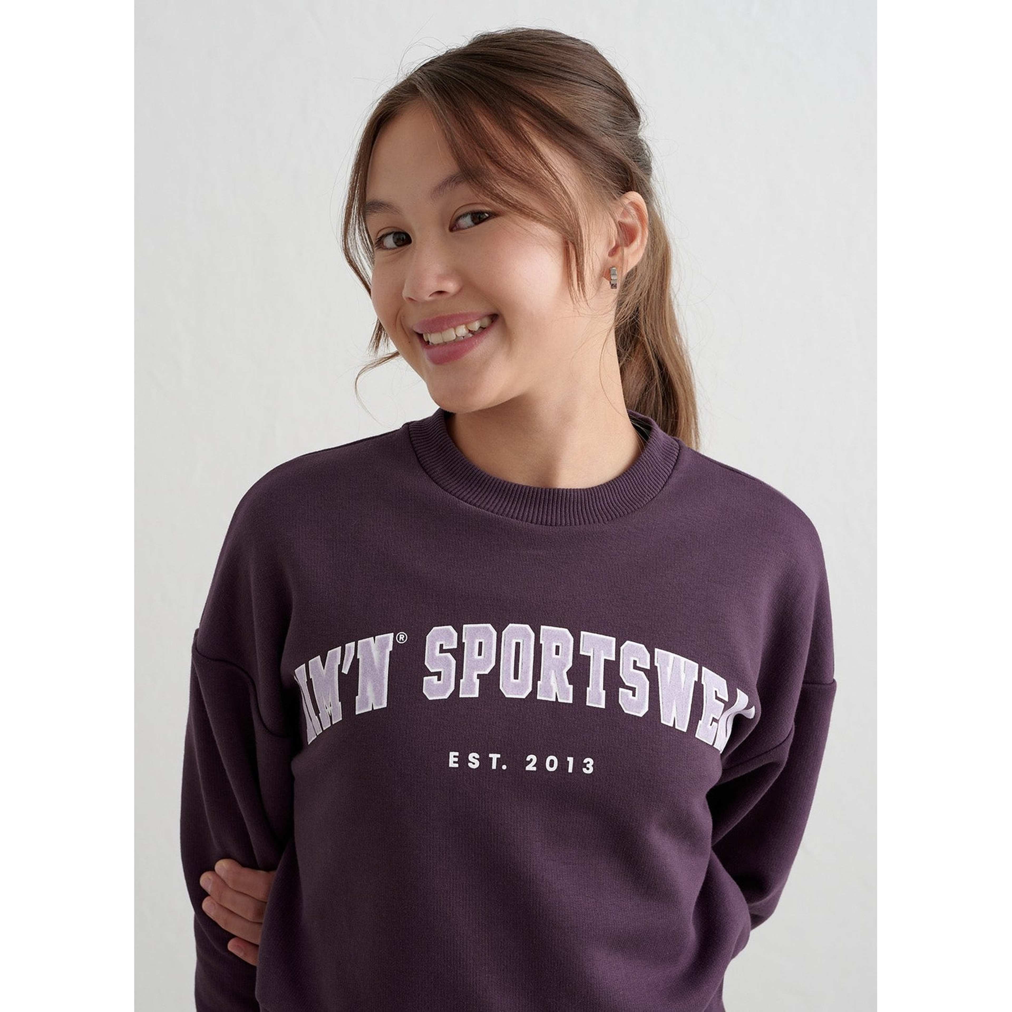 Midnight Plum Young Varsity Sweatshirt
