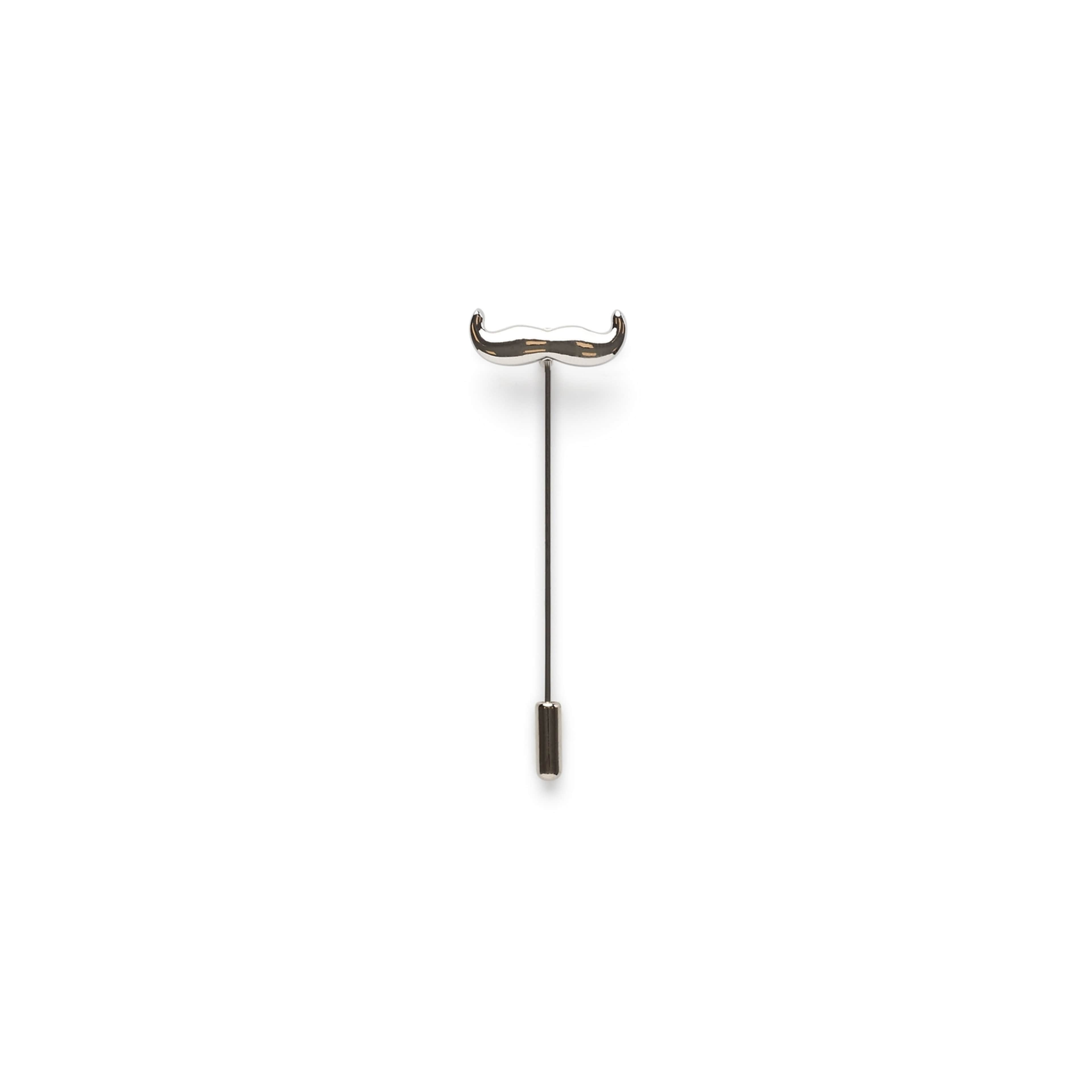 Lapel Pin Mustasch, från John Henric, i färgen silver. Klicka för att öppna bilden i stort format