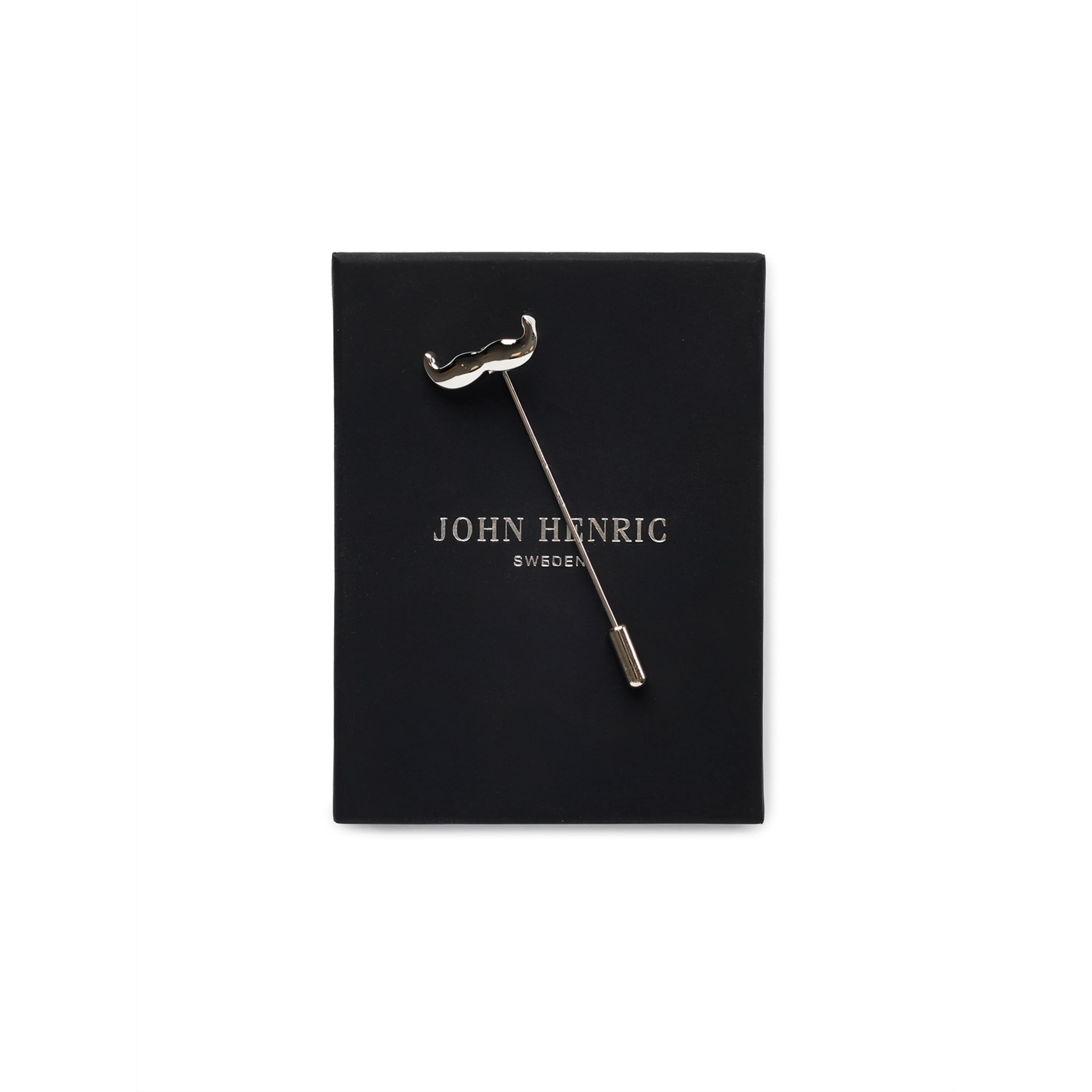 Lapel Pin Mustasch, från John Henric, i färgen silver. Klicka för att öppna bilden i stort format