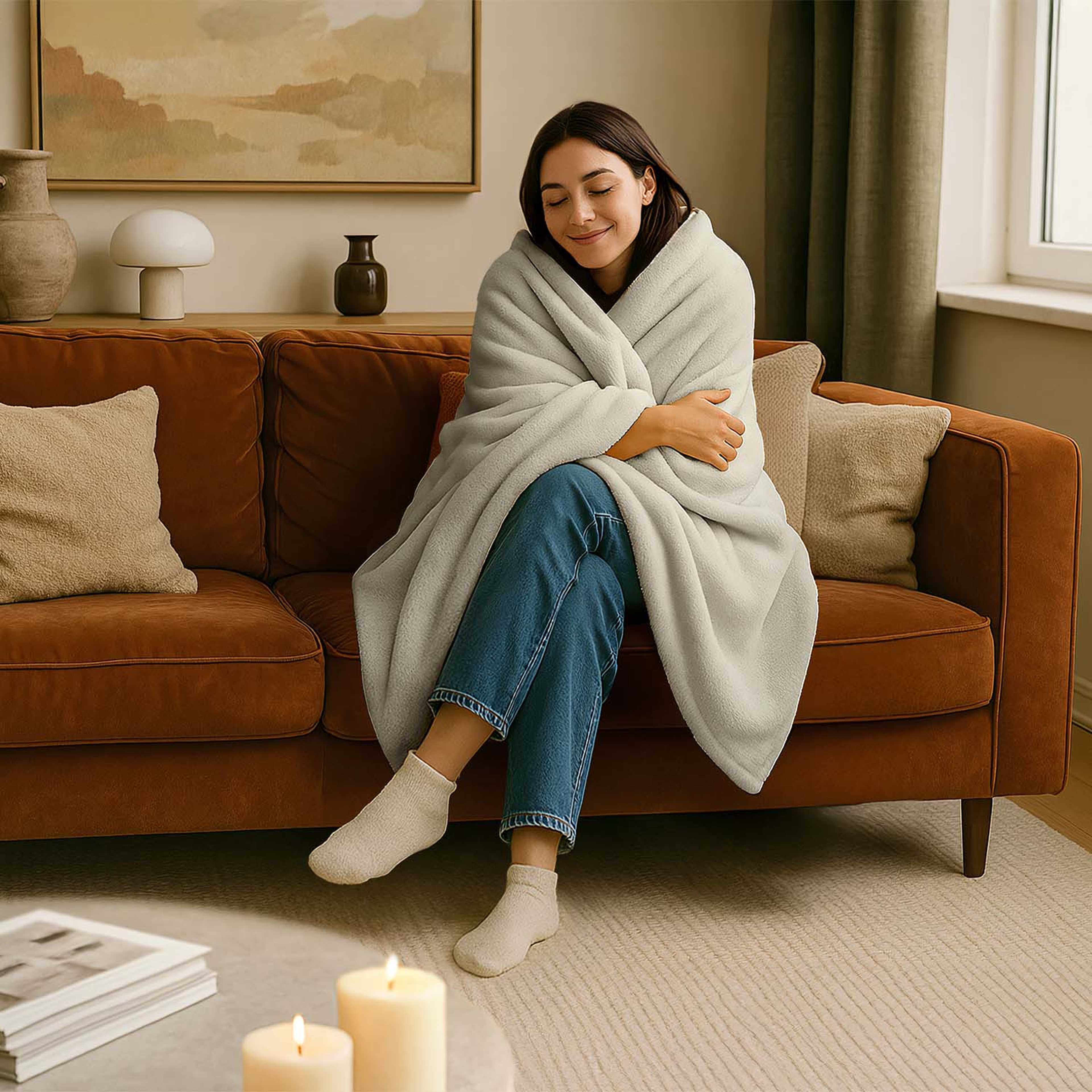 Värmefilt Cozy 160x120cm Light Grey, från Terraillon, i färgen light grey. Klicka för att öppna bilden i stort format