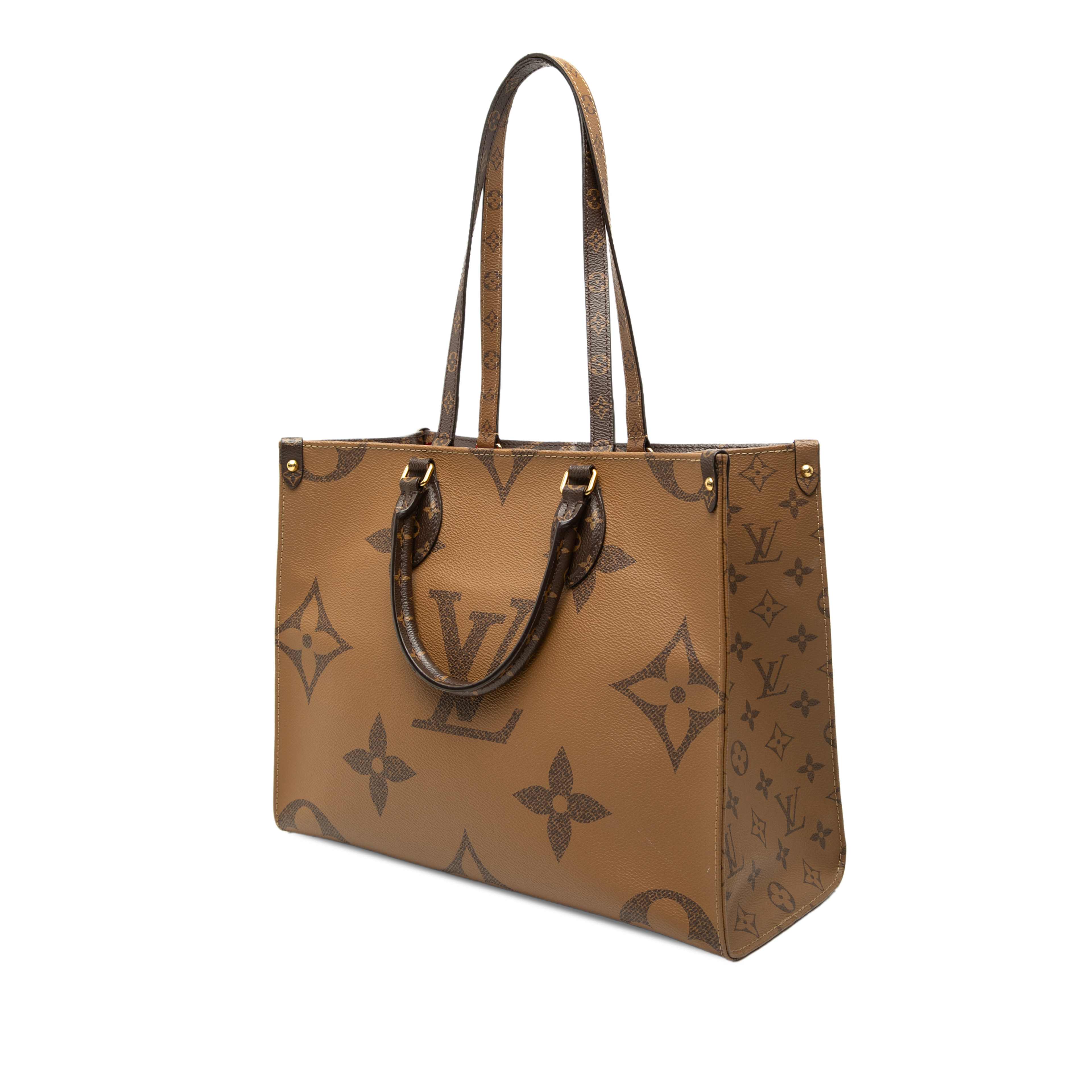 Louis Vuitton Monogram Reverse Giant Onthego Mm, från Luxclusif, i färgen brun. Klicka för att öppna bilden i stort format