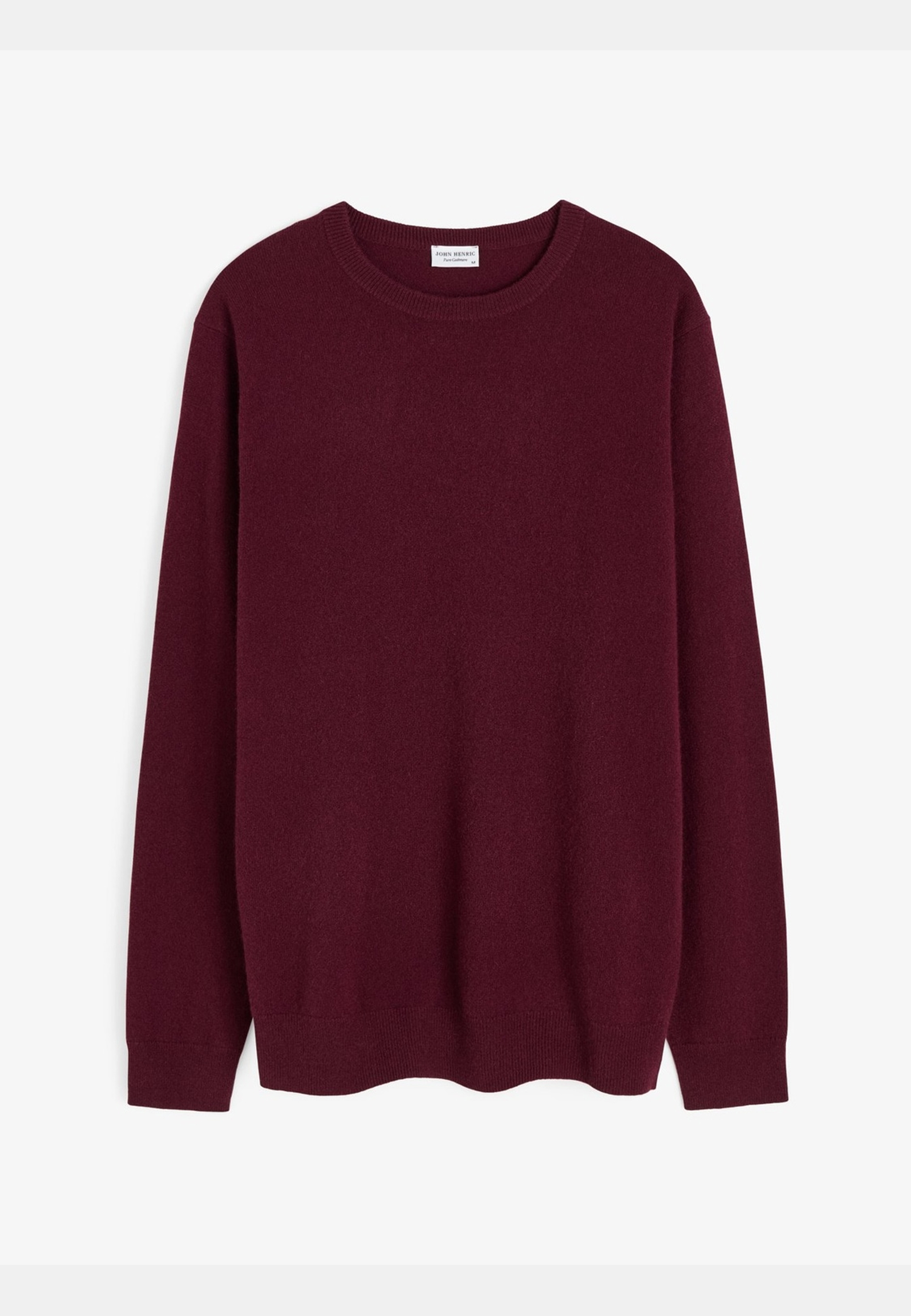 Pure Cashmere Crew Neck Sweater (franke), från John Henric, i färgen burgundy. Klicka för att öppna bilden i stort format