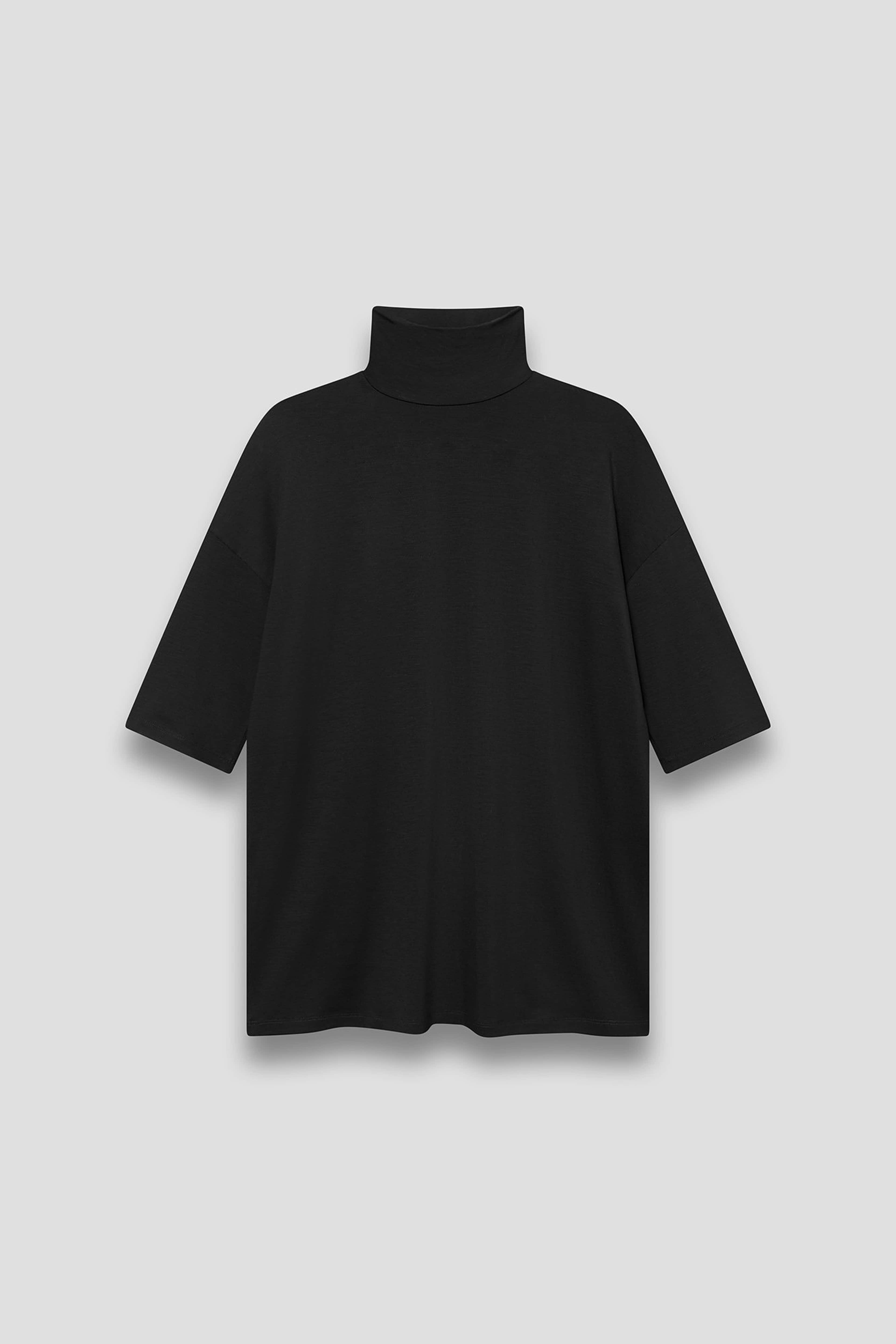 Tomasine Turtleneck Top - Black