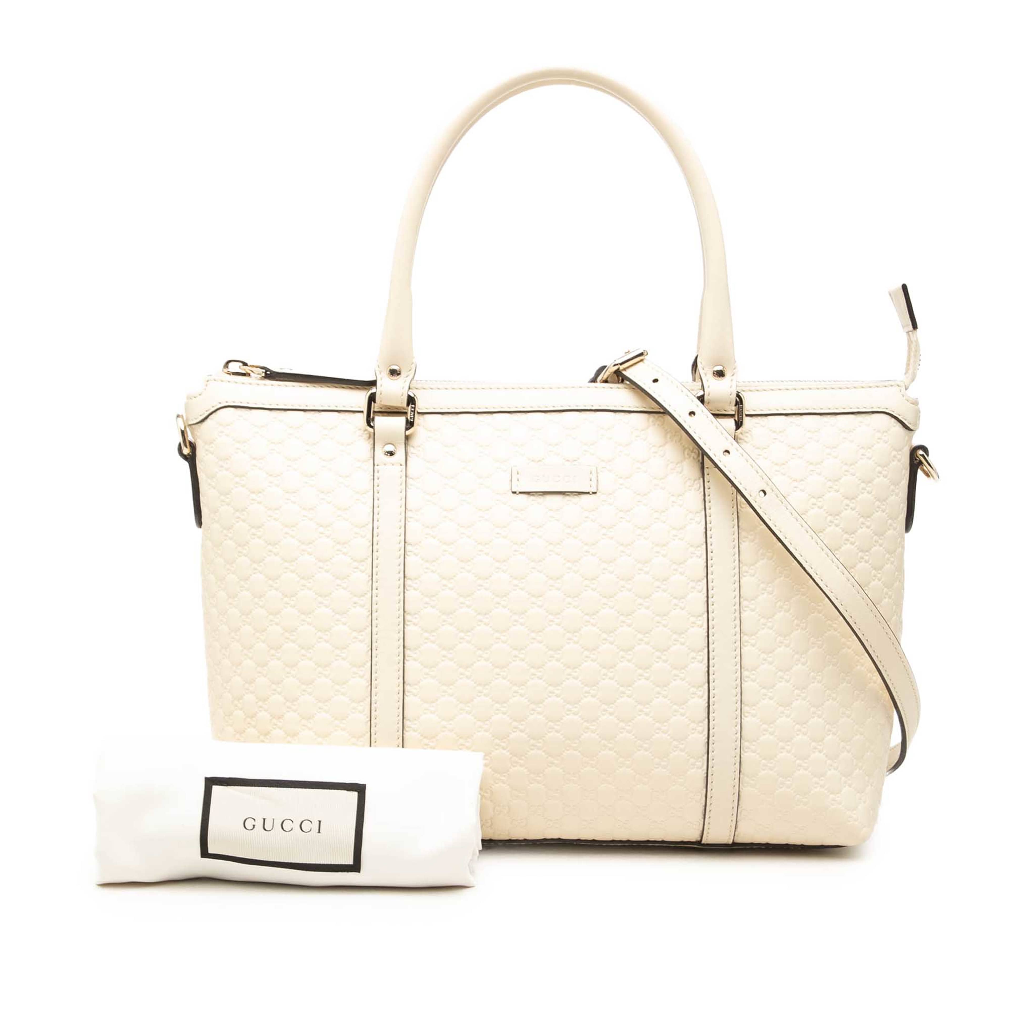 Gucci Small Microguccissima Joy Satchel, från Luxclusif, i färgen vit. Klicka för att öppna bilden i stort format