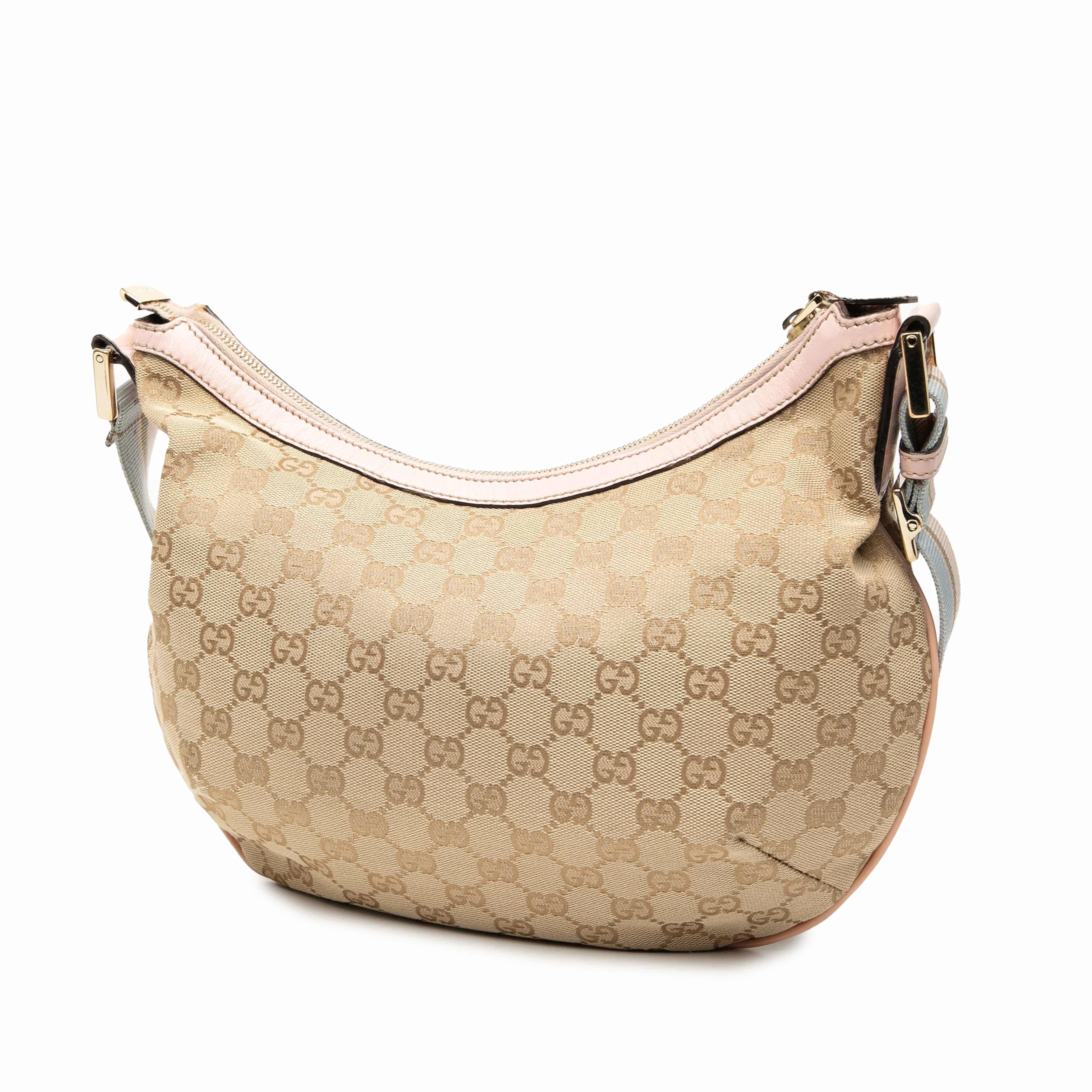 Gucci Gg Canvas Web Crossbody, från Luxclusif, i färgen beige. Klicka för att öppna bilden i stort format