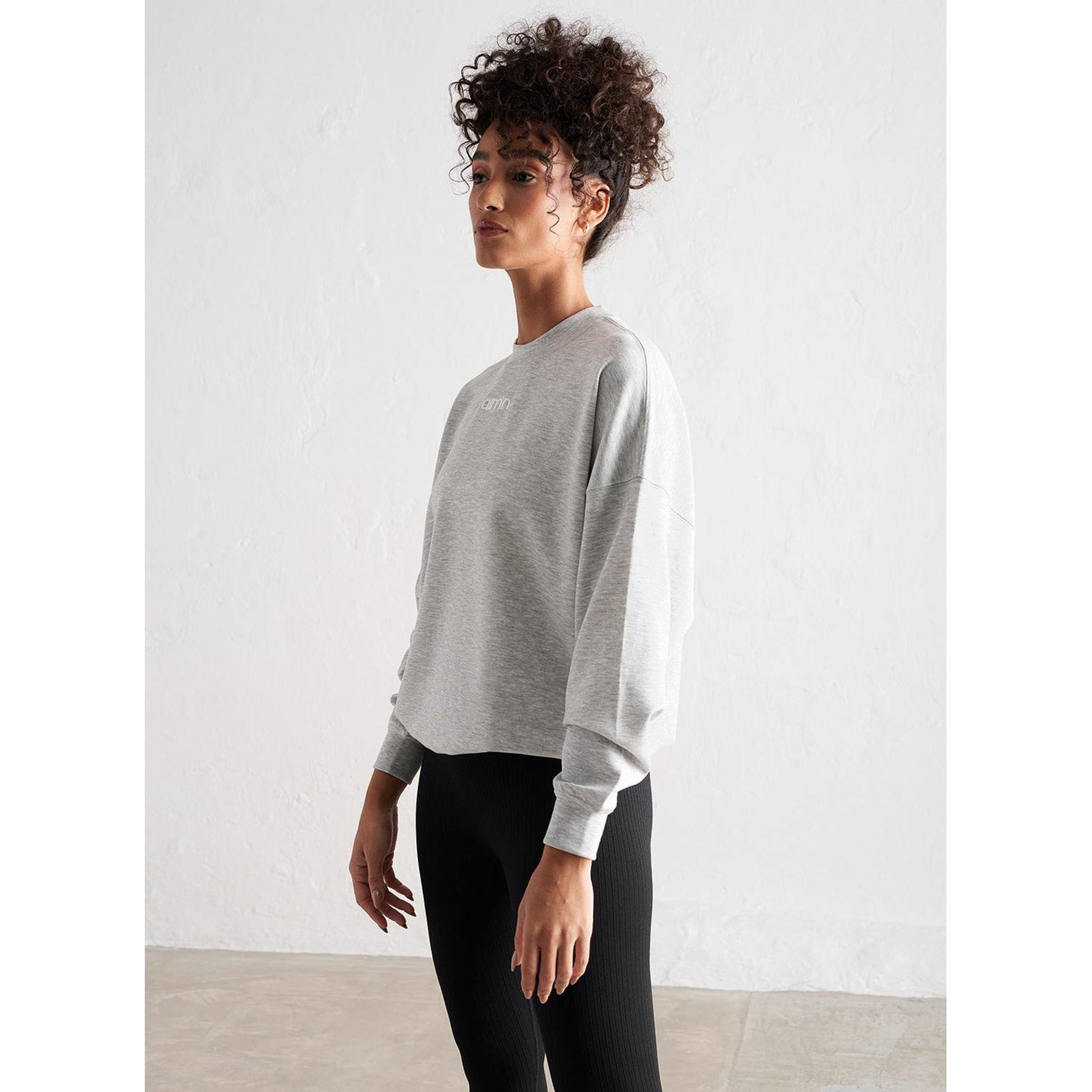 Light Grey Melange Comfy Modal Sweatshirt