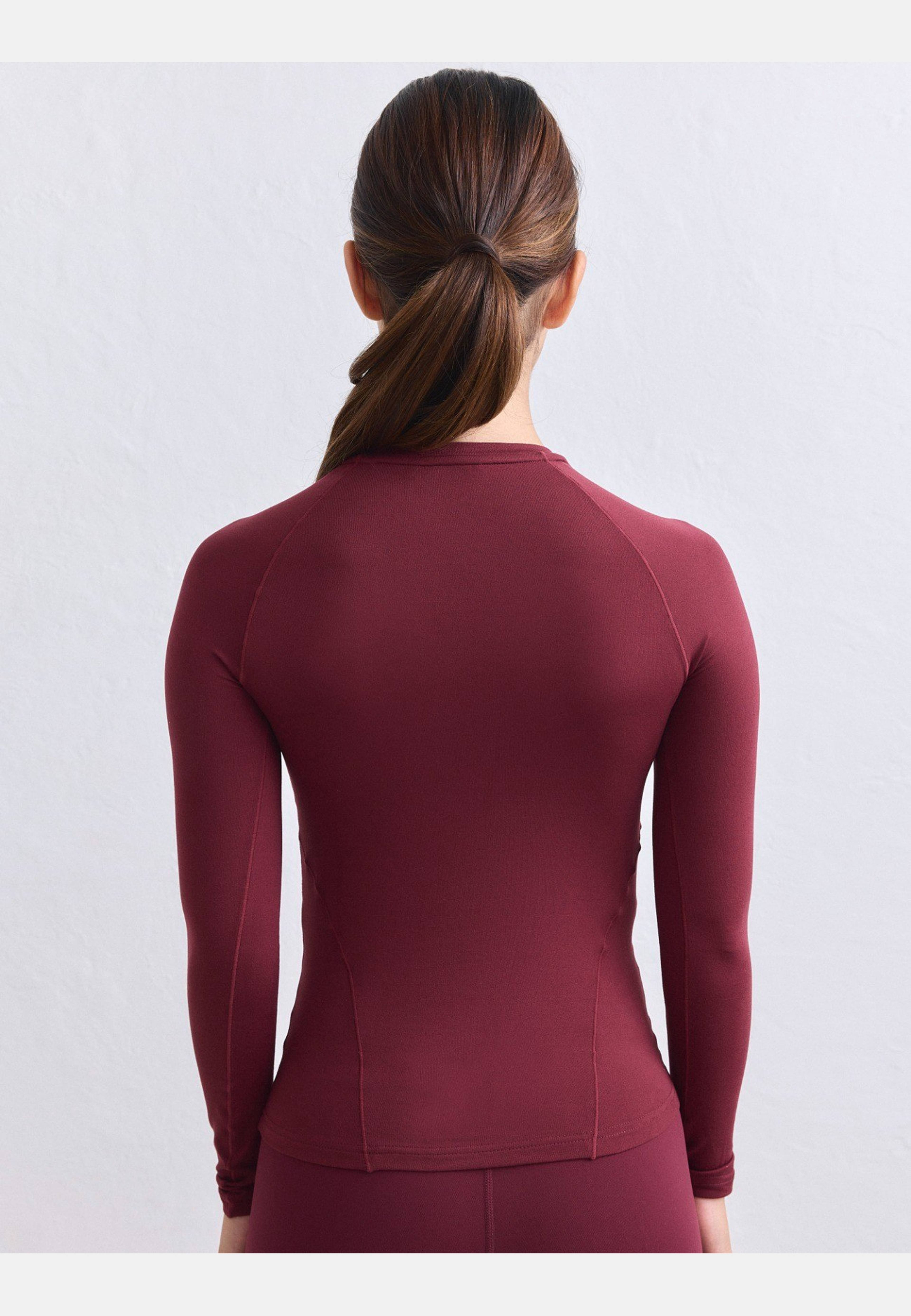 Soft Basic Long Sleeve, från aim'n, i färgen merlot. Klicka för att öppna bilden i stort format