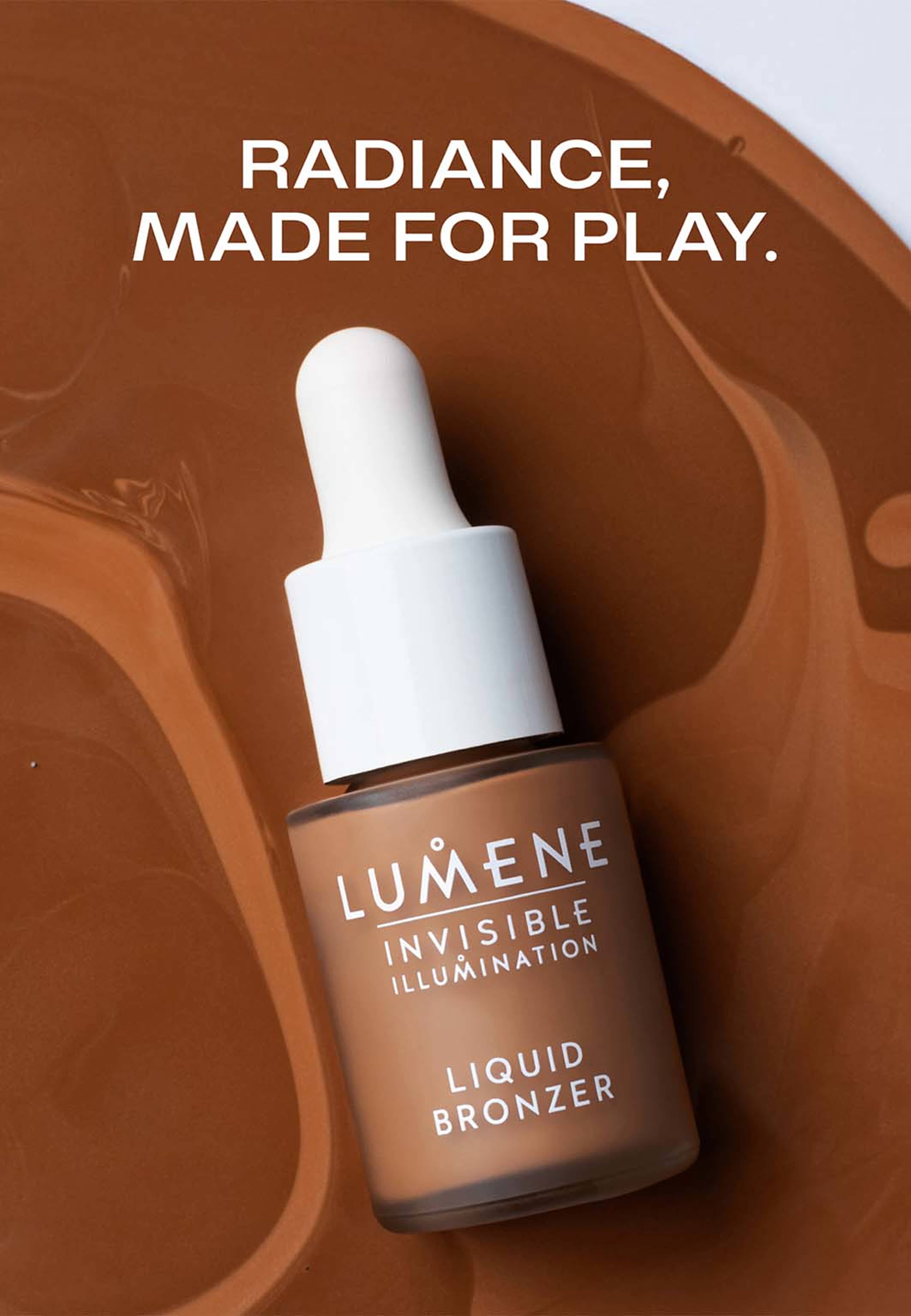 Invisible Illumination Liquid Bronzer, från Lumene, i färgen Deep Glow. Klicka för att öppna bilden i stort format