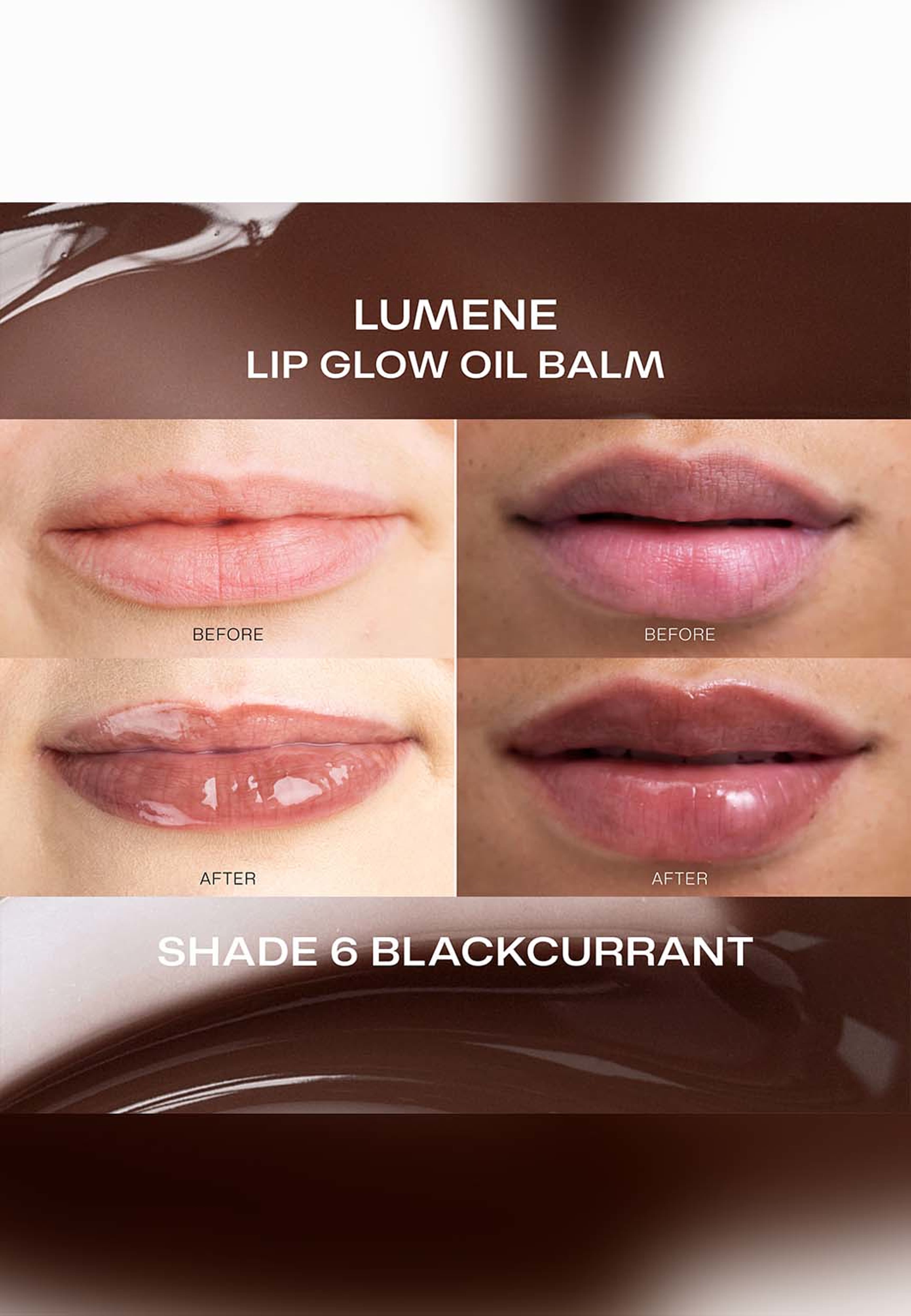 Lip Glow Oil Balm, från Lumene, i färgen Blackcurrant. Klicka för att öppna bilden i stort format