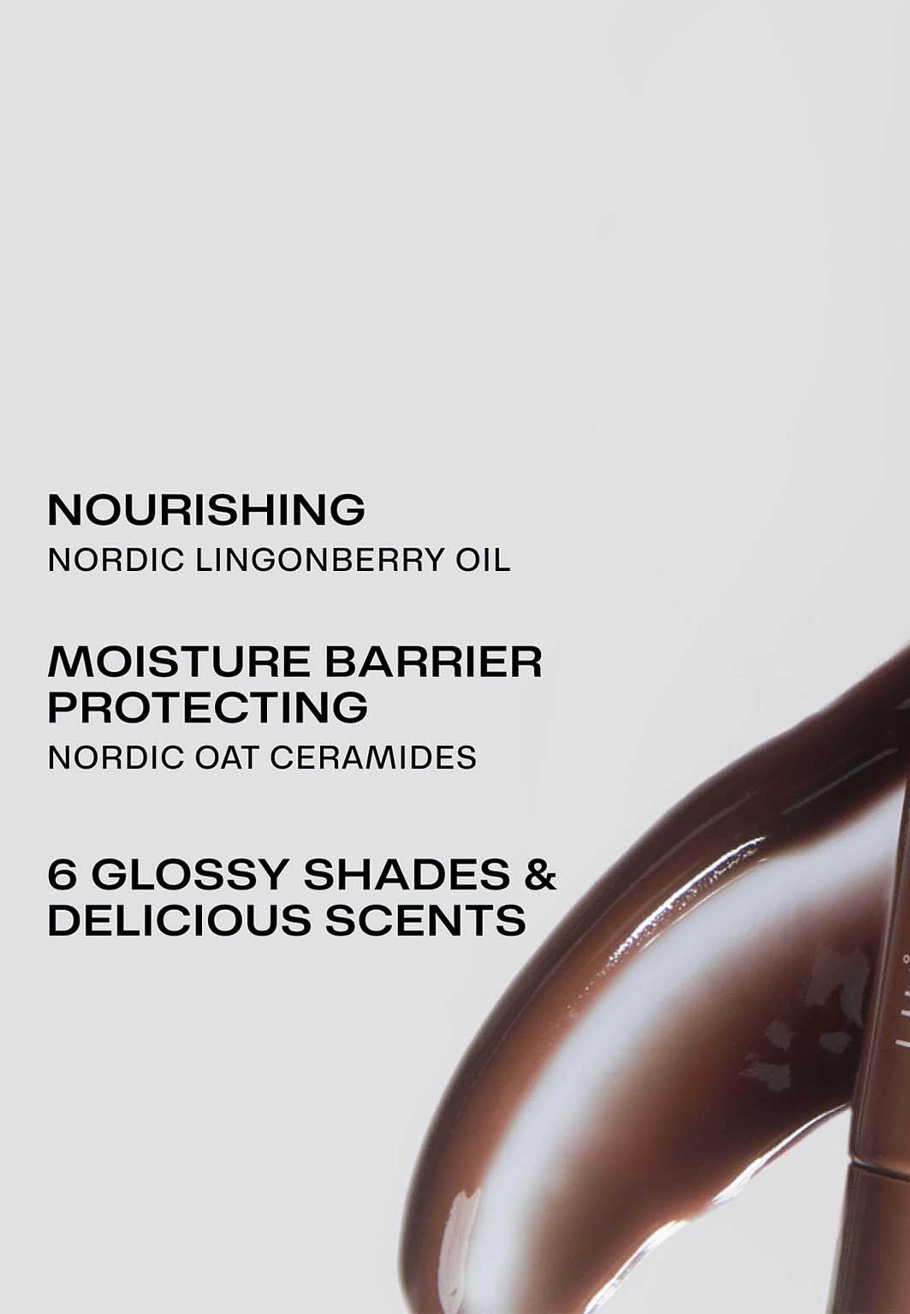 Lip Glow Oil Balm, från Lumene, i färgen Blackcurrant. Klicka för att öppna bilden i stort format
