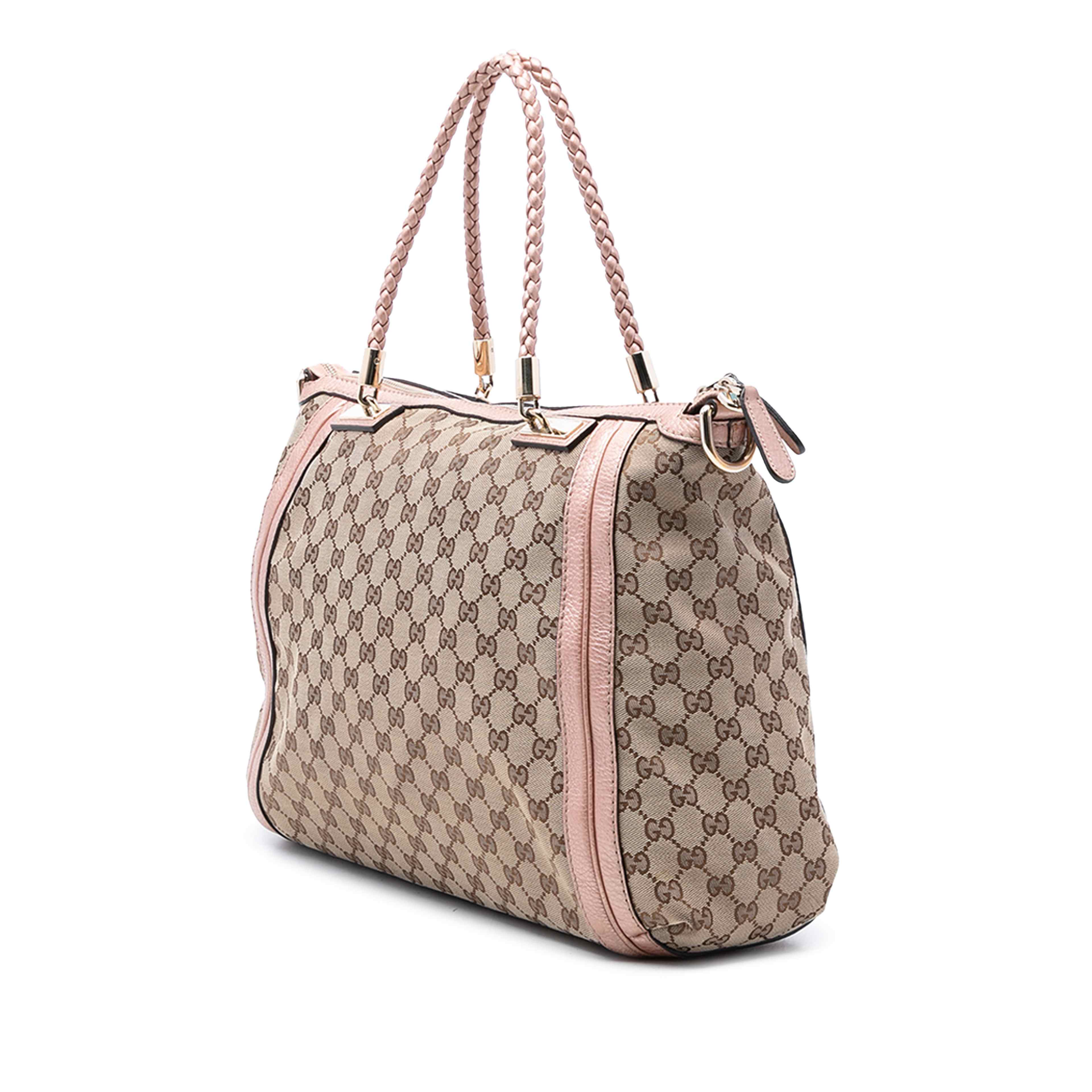 Gucci Gg Canvas Bella Convertible Tote, från Luxclusif, i färgen beige. Klicka för att öppna bilden i stort format