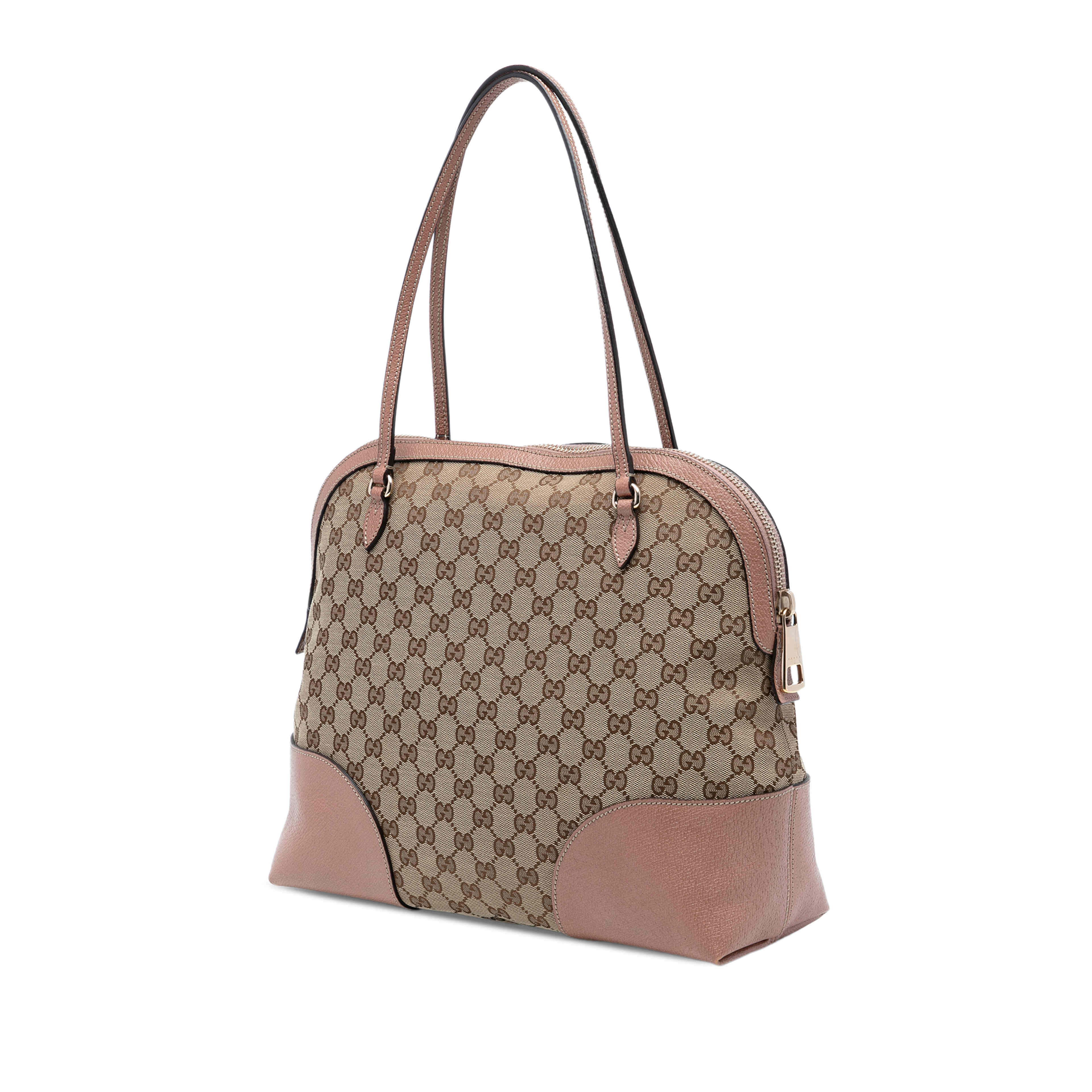 Gucci Medium Gg Canvas Bree Dome Tote, från Luxclusif, i färgen beige. Klicka för att öppna bilden i stort format