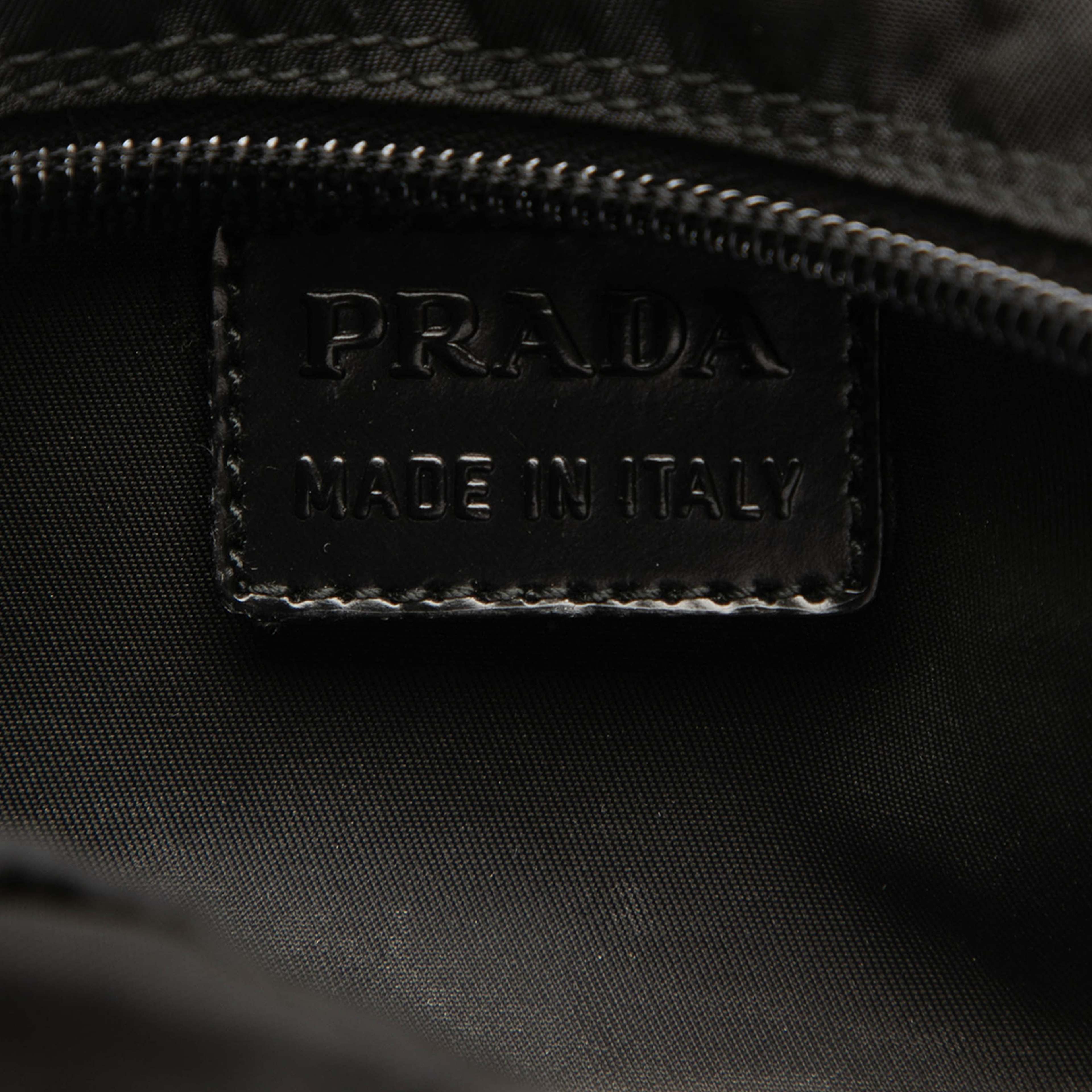 Prada Mini Tessuto Pouch, från Luxclusif, i färgen black. Klicka för att öppna bilden i stort format