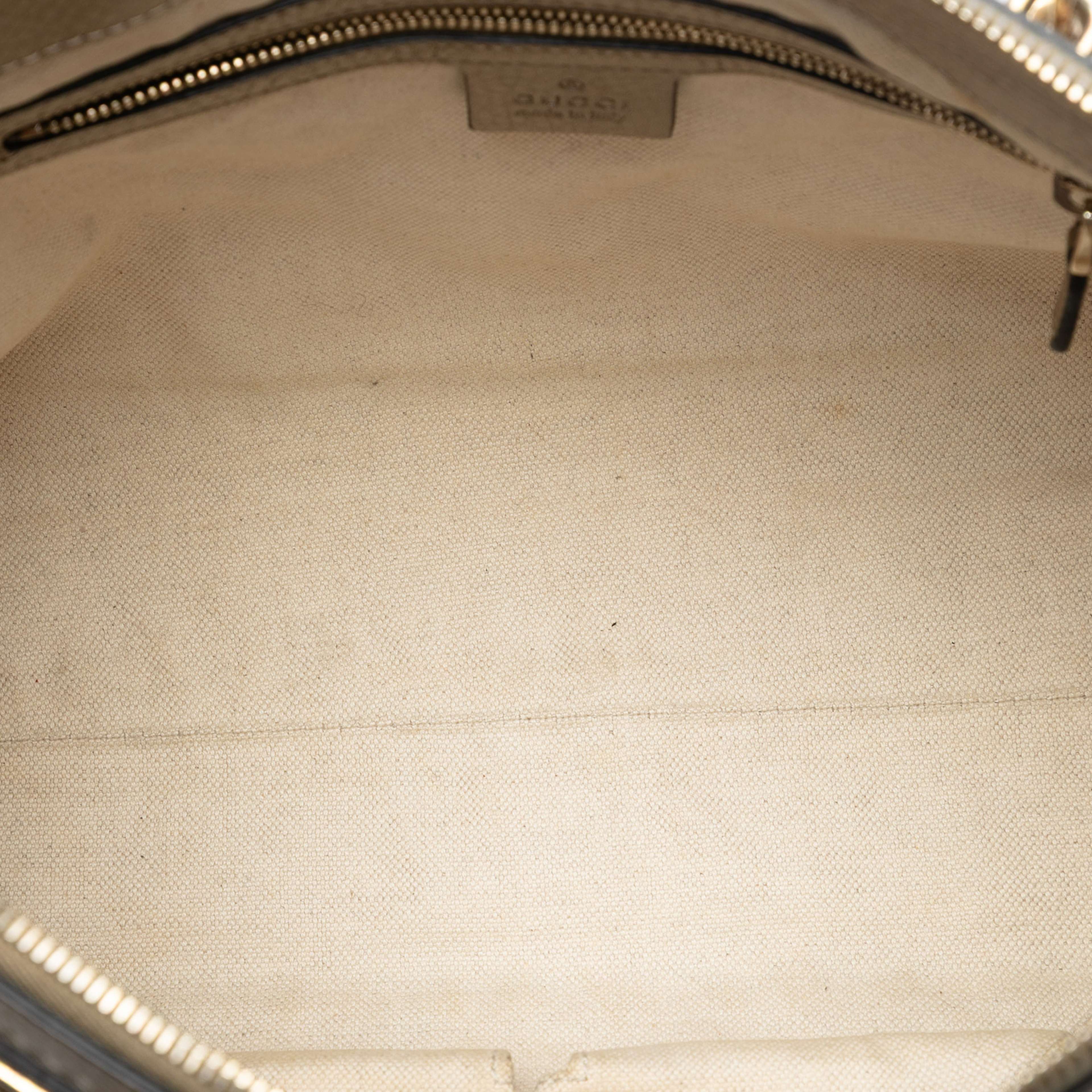 Gucci Gg Canvas Bella Satchel, från Luxclusif, i färgen beige. Klicka för att öppna bilden i stort format