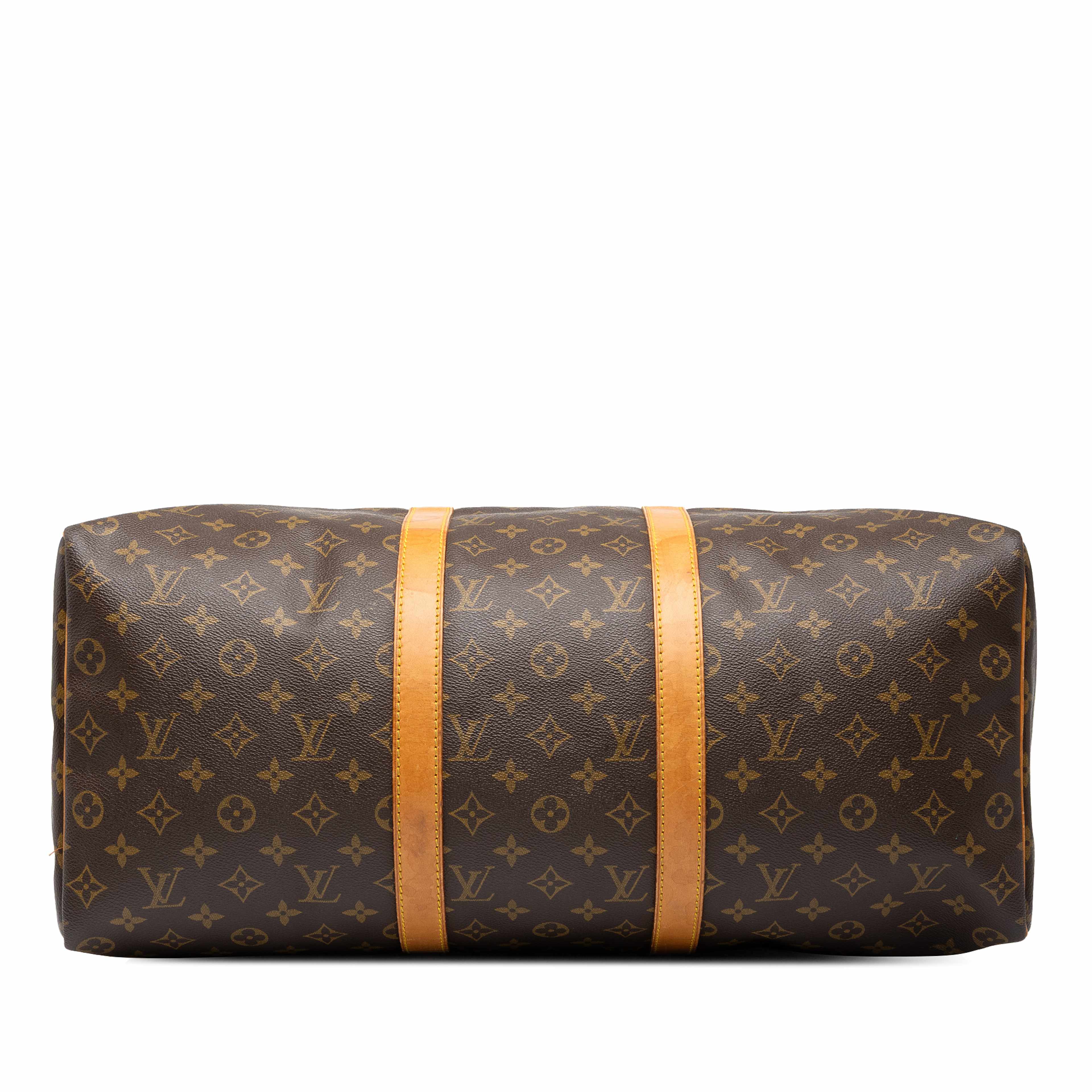 Louis Vuitton Monogram Keepall 50, från Luxclusif, i färgen brun. Klicka för att öppna bilden i stort format
