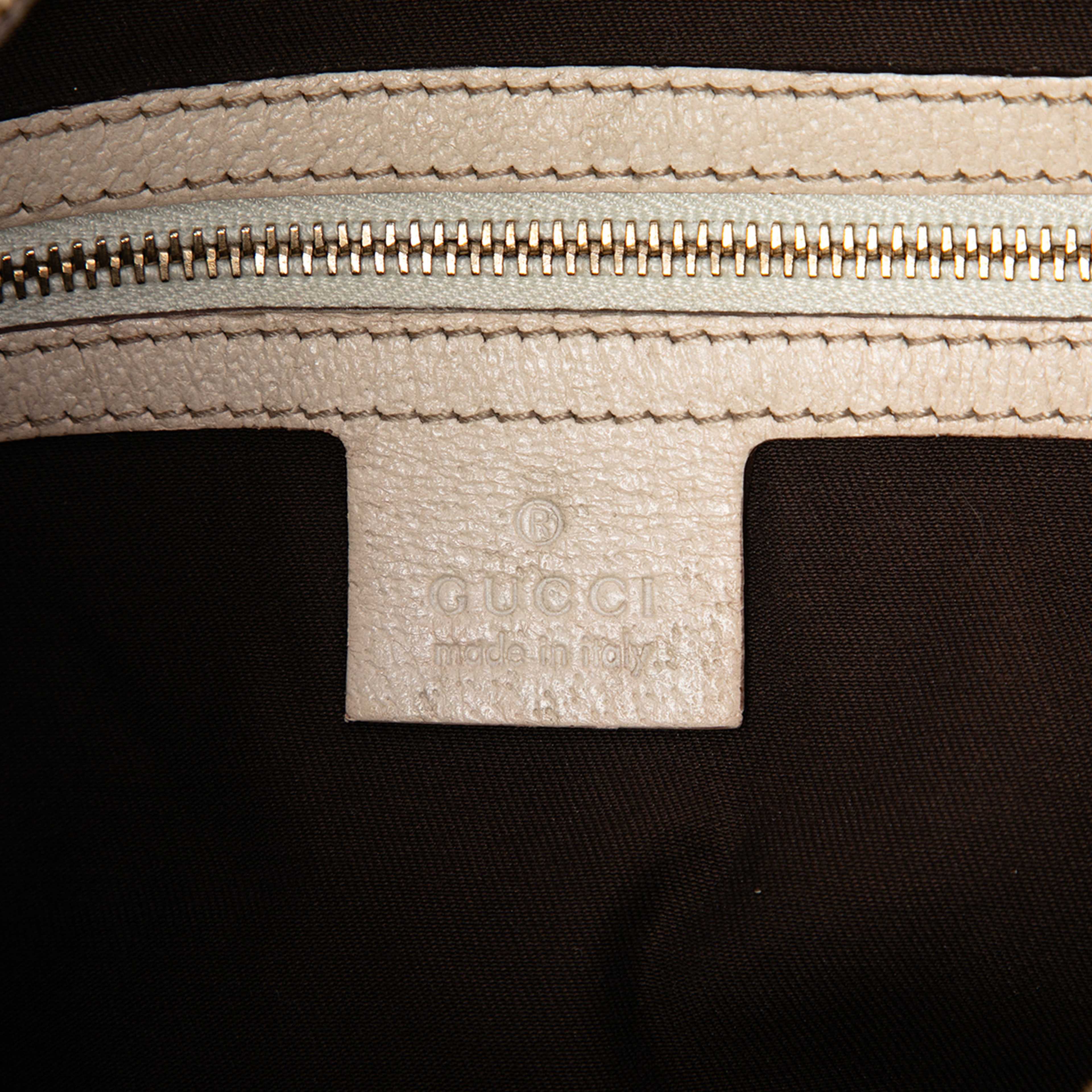 Gucci Gg Canvas Horsebit Creole Hobo Bag, från Luxclusif, i färgen beige. Klicka för att öppna bilden i stort format