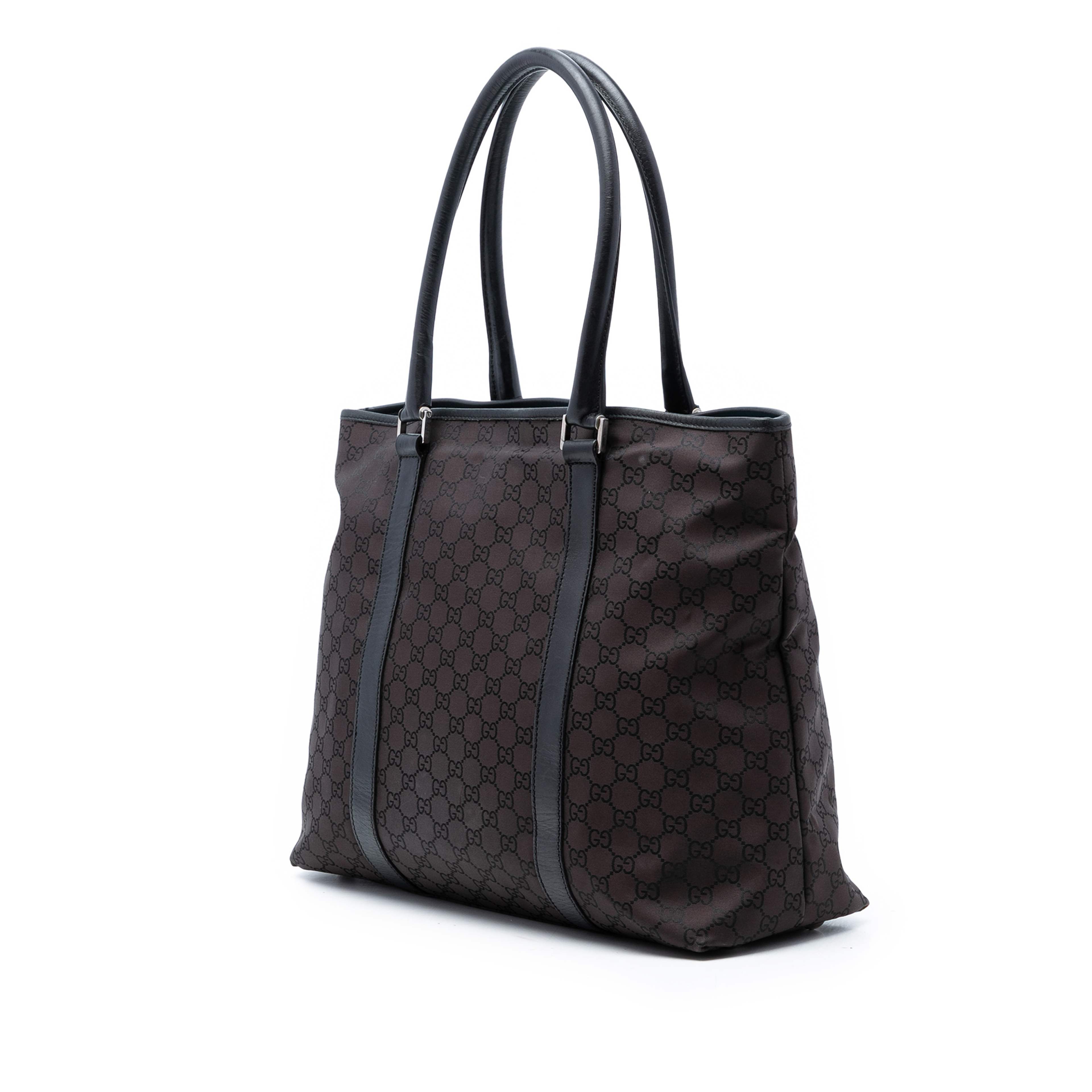 Gucci Gg Nylon Joy Tote, från Luxclusif, i färgen brun. Klicka för att öppna bilden i stort format