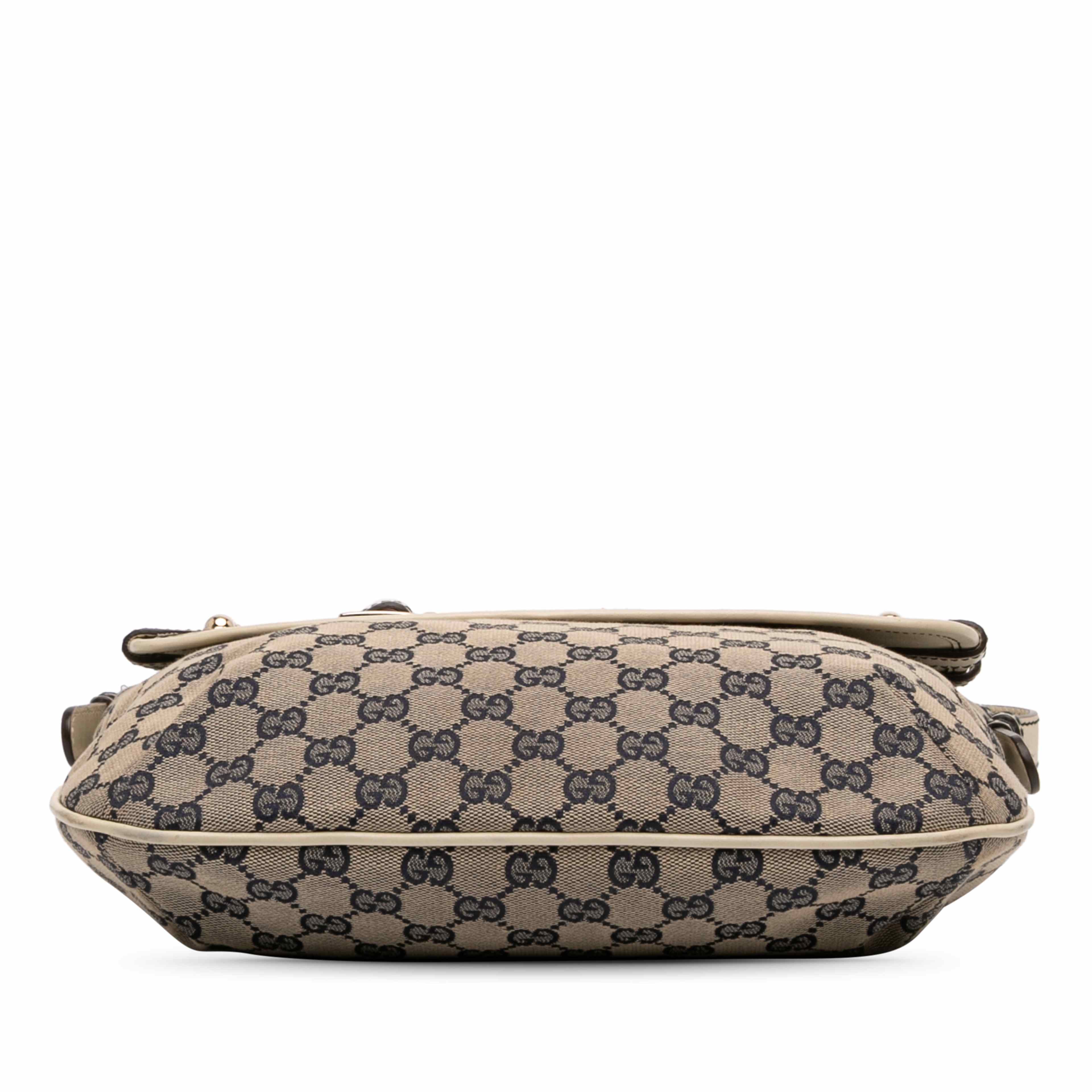 Gucci Gg Canvas Web Crossbody, från Luxclusif, i färgen beige. Klicka för att öppna bilden i stort format