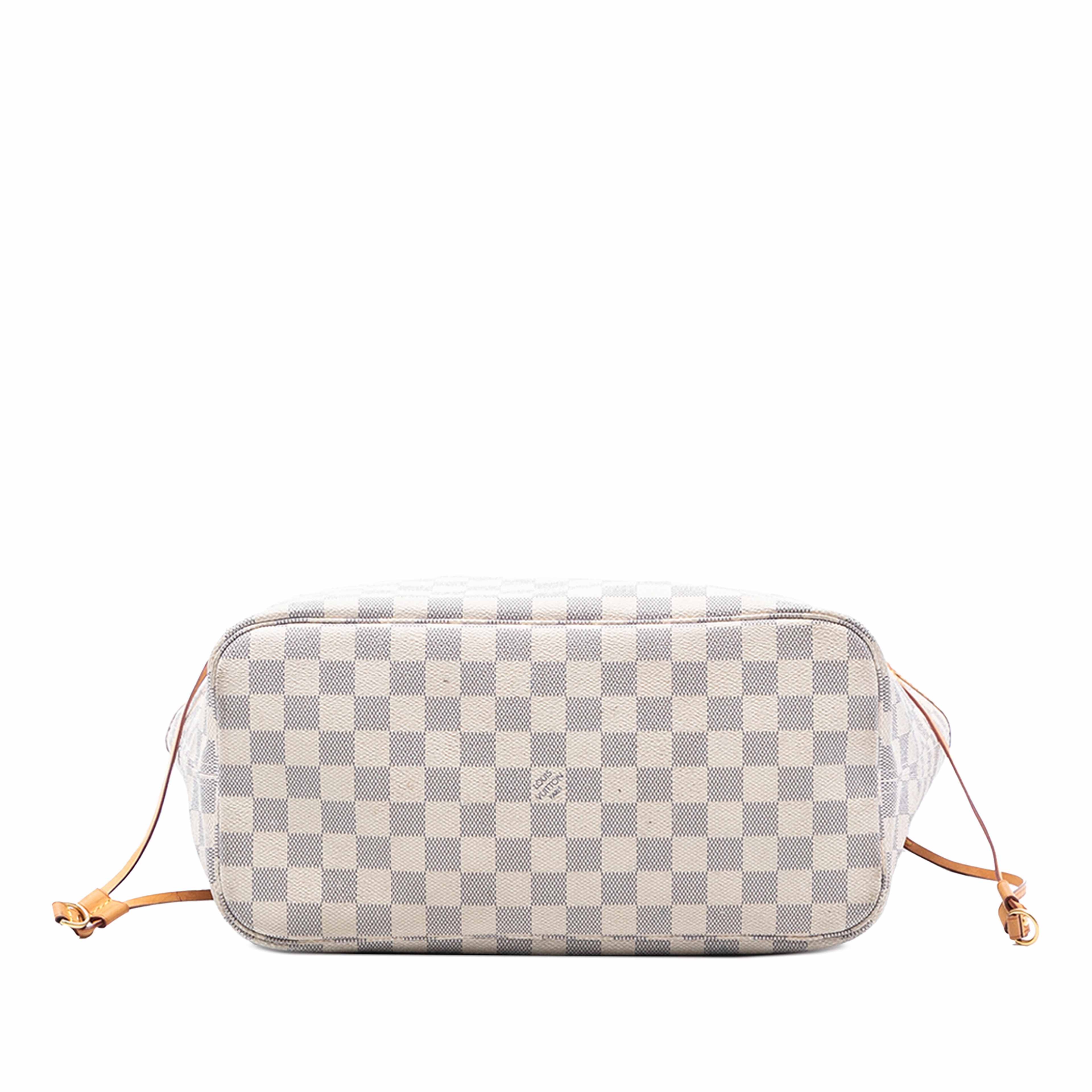 Louis Vuitton Damier Azur Neverfull Mm, från Luxclusif, i färgen white. Klicka för att öppna bilden i stort format