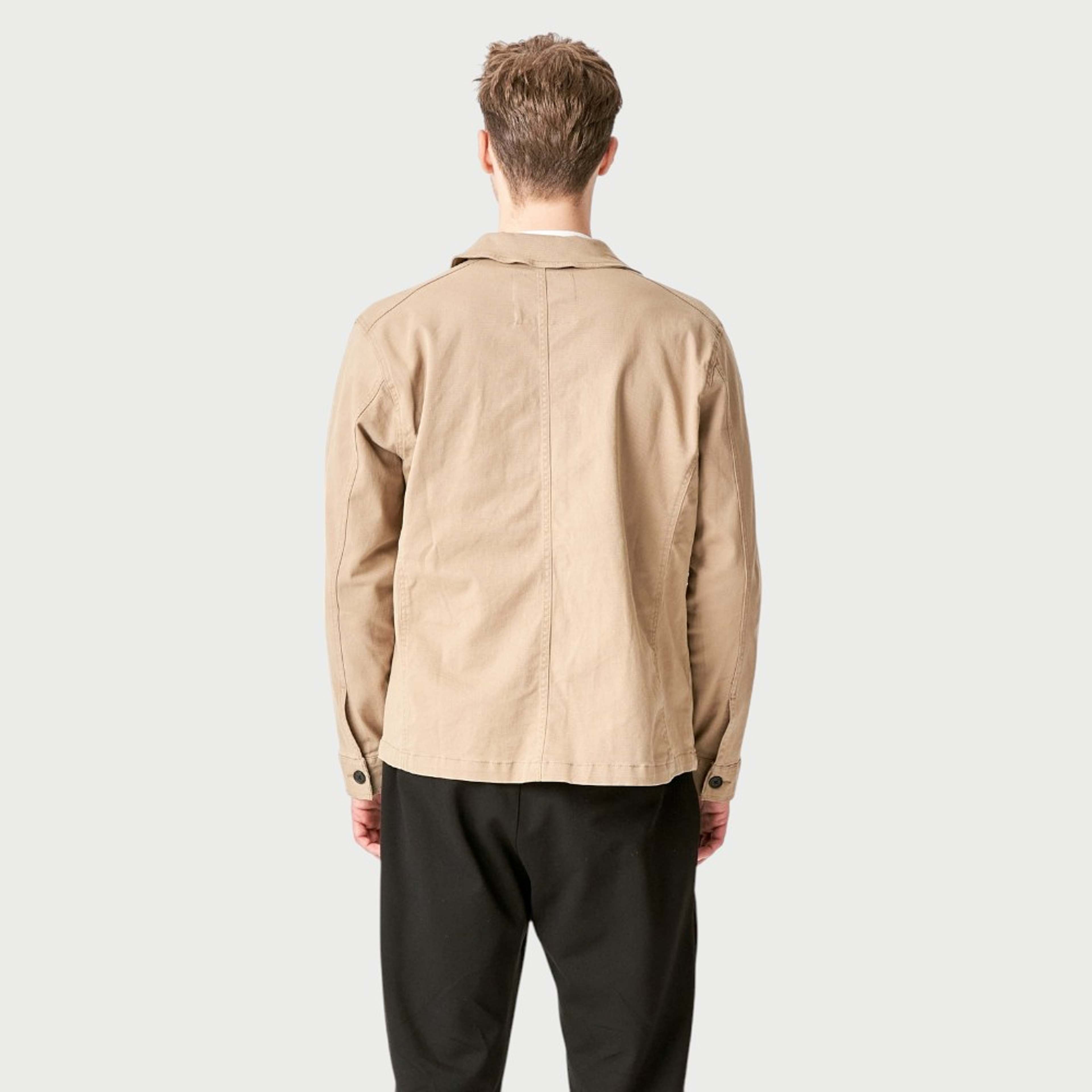Twill Overshirt, från TeeShoppen, i färgen mörk sand. Klicka för att öppna bilden i stort format