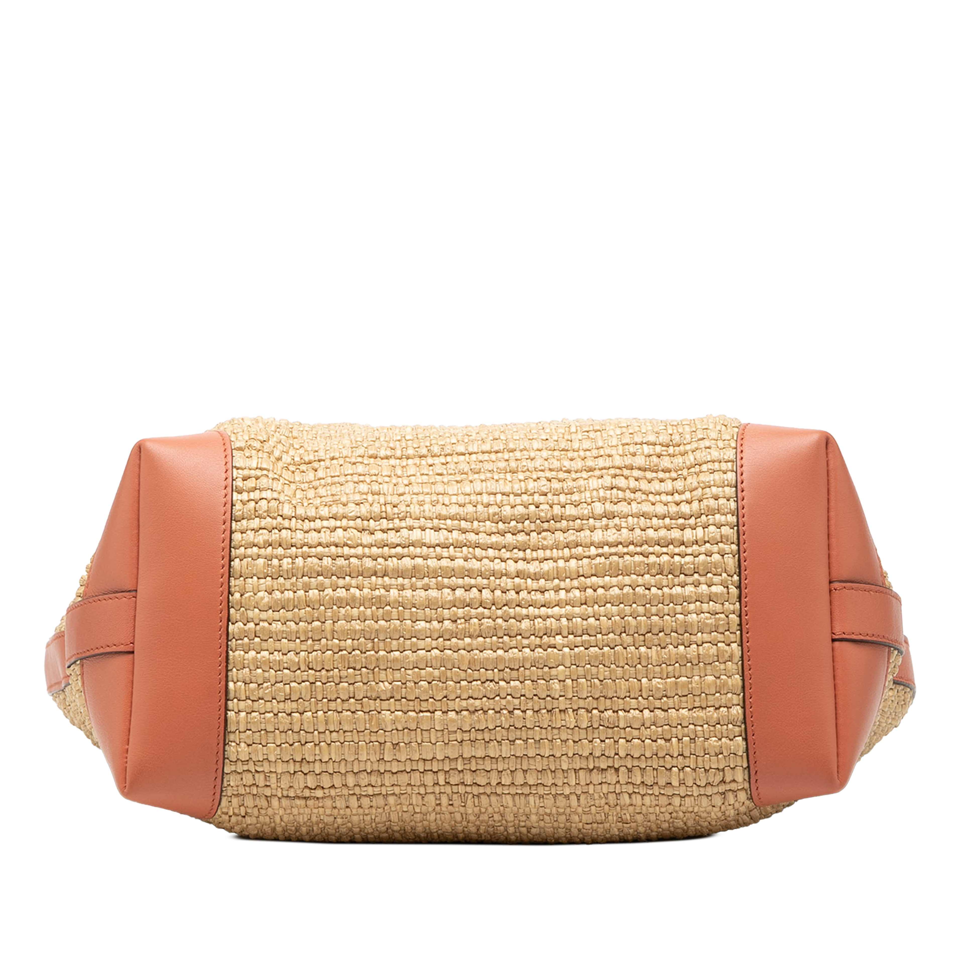 Gucci Raffia Bamboo Childrens Tote, från Luxclusif, i färgen beige. Klicka för att öppna bilden i stort format