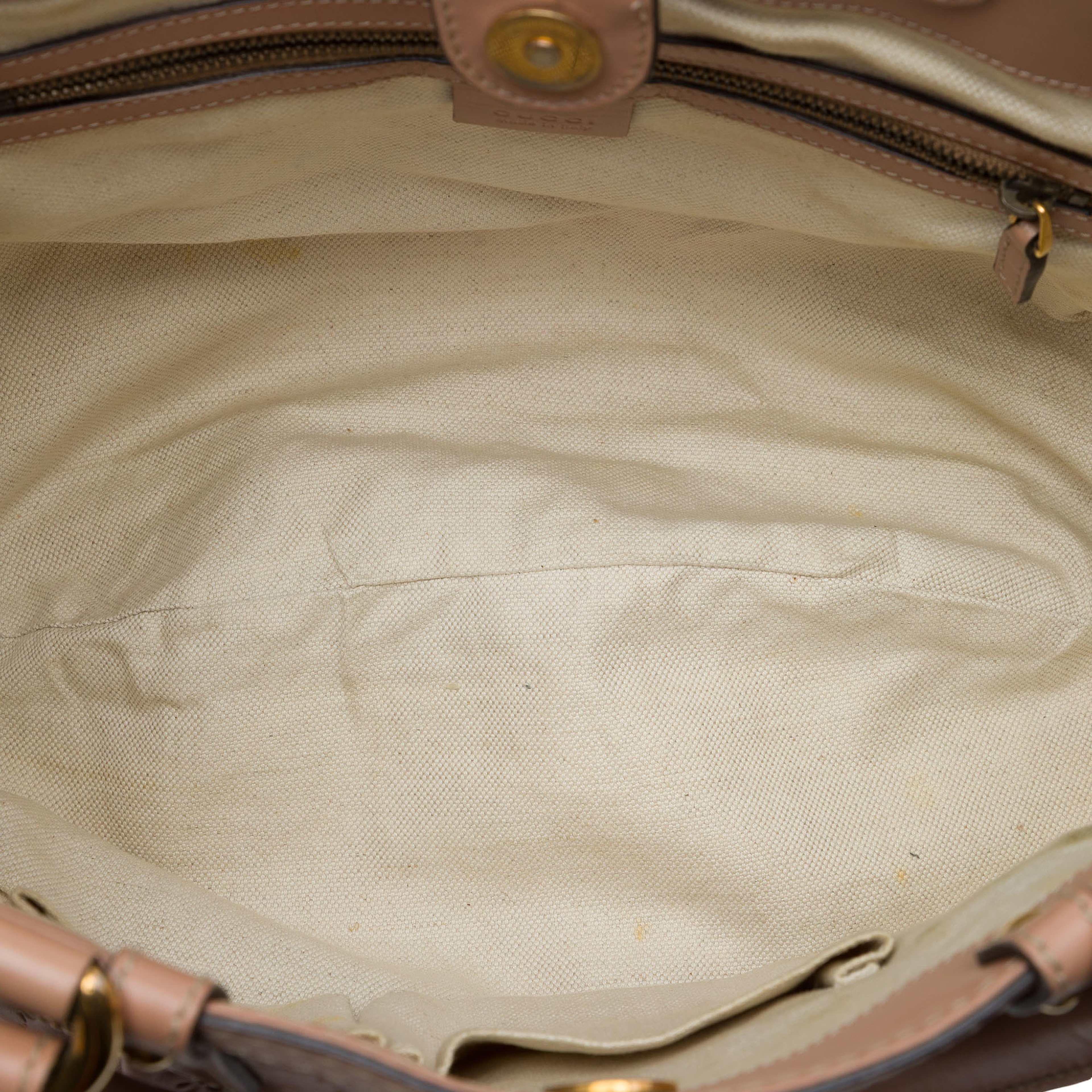 Gucci Guccissima Scarlett Tote, från Luxclusif, i färgen brun. Klicka för att öppna bilden i stort format