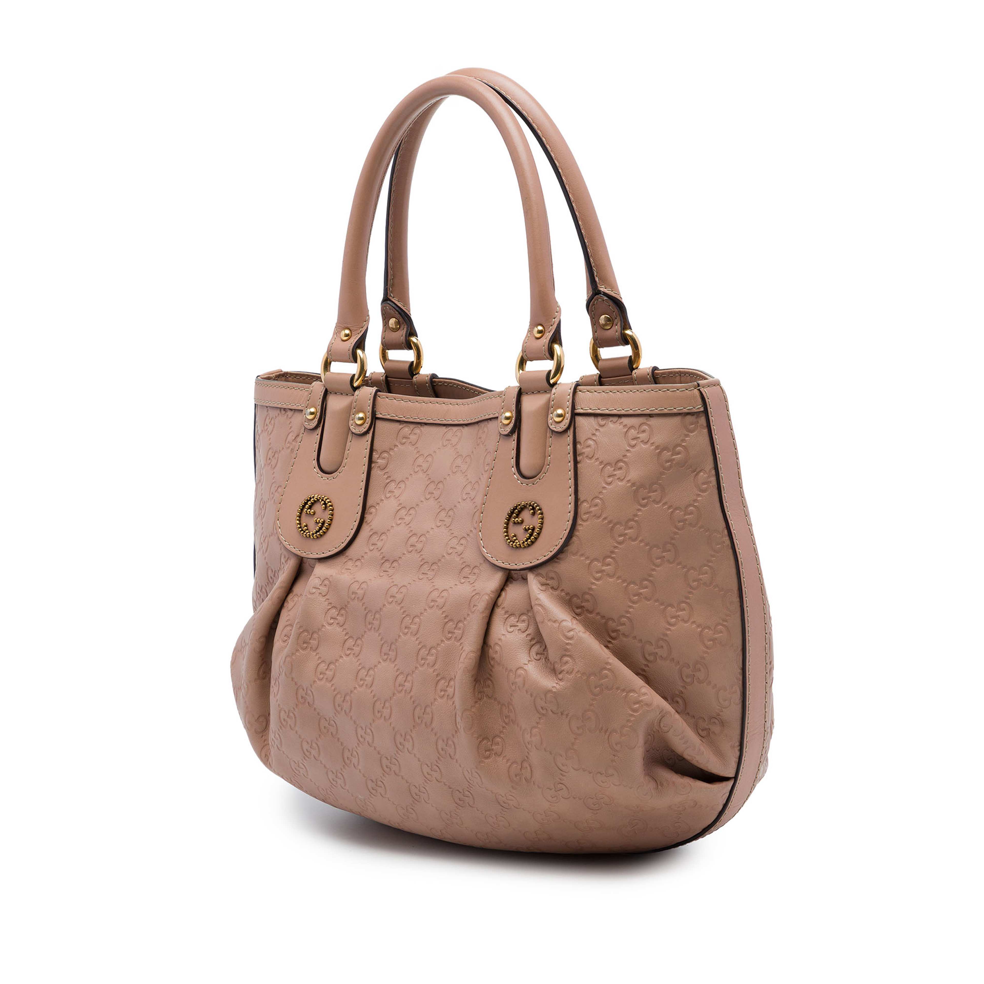 Gucci Guccissima Scarlett Tote, från Luxclusif, i färgen brun. Klicka för att öppna bilden i stort format