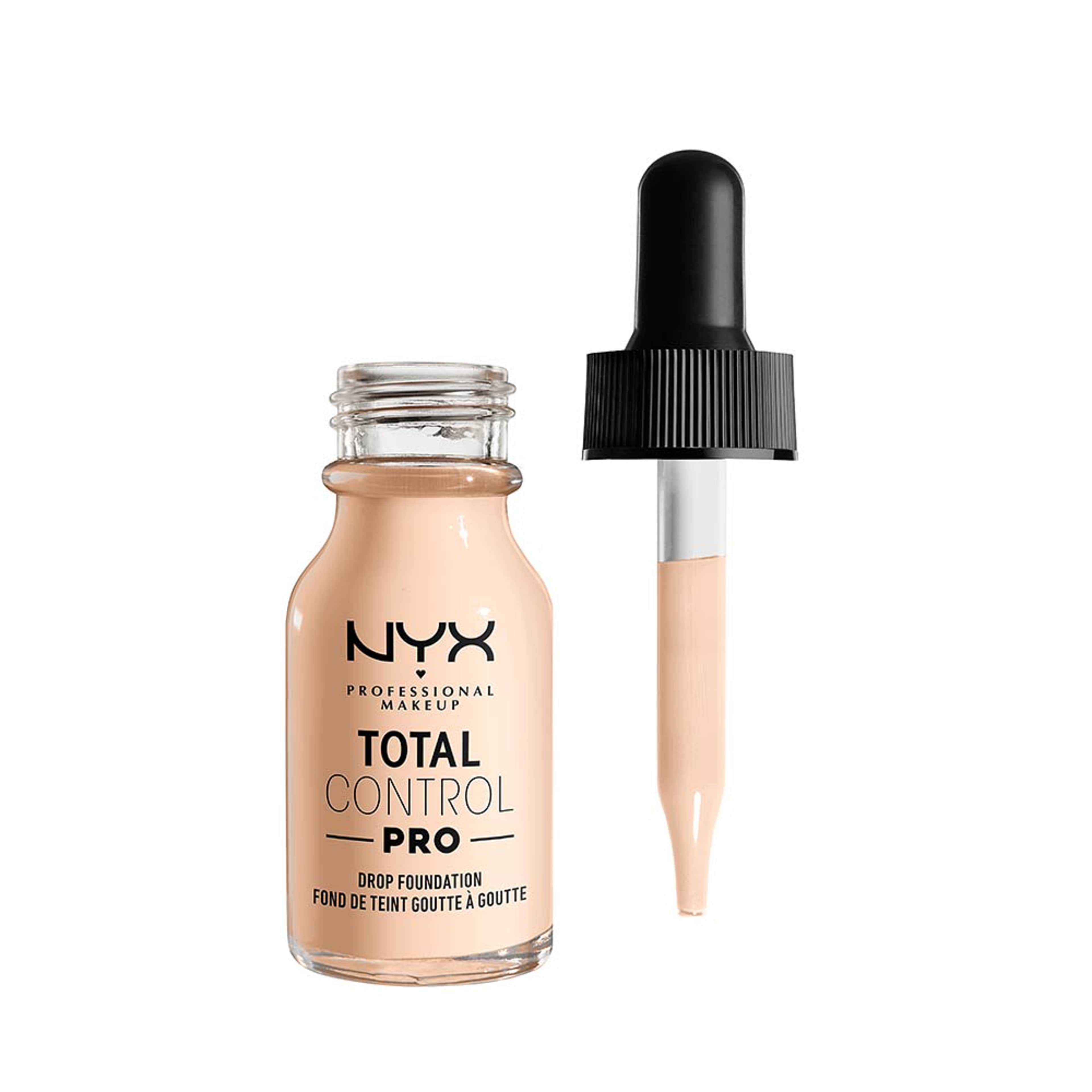 Total Control Pro Drop Foundation, från NYX Professional Makeup, i färgen Light Pale. Klicka för att öppna bilden i stort format
