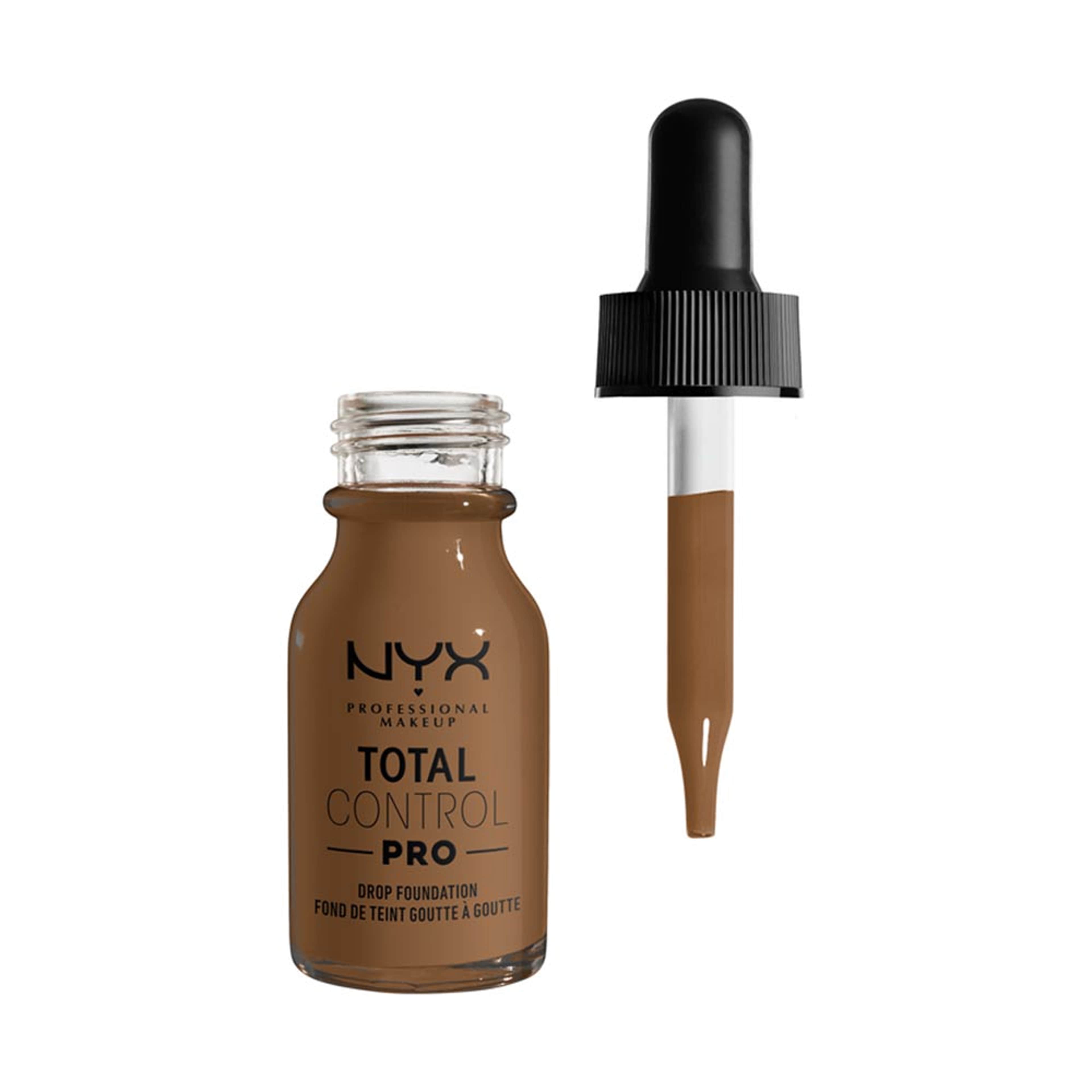 Total Control Pro Drop Foundation, från NYX Professional Makeup, i färgen Deep Sable. Klicka för att öppna bilden i stort format