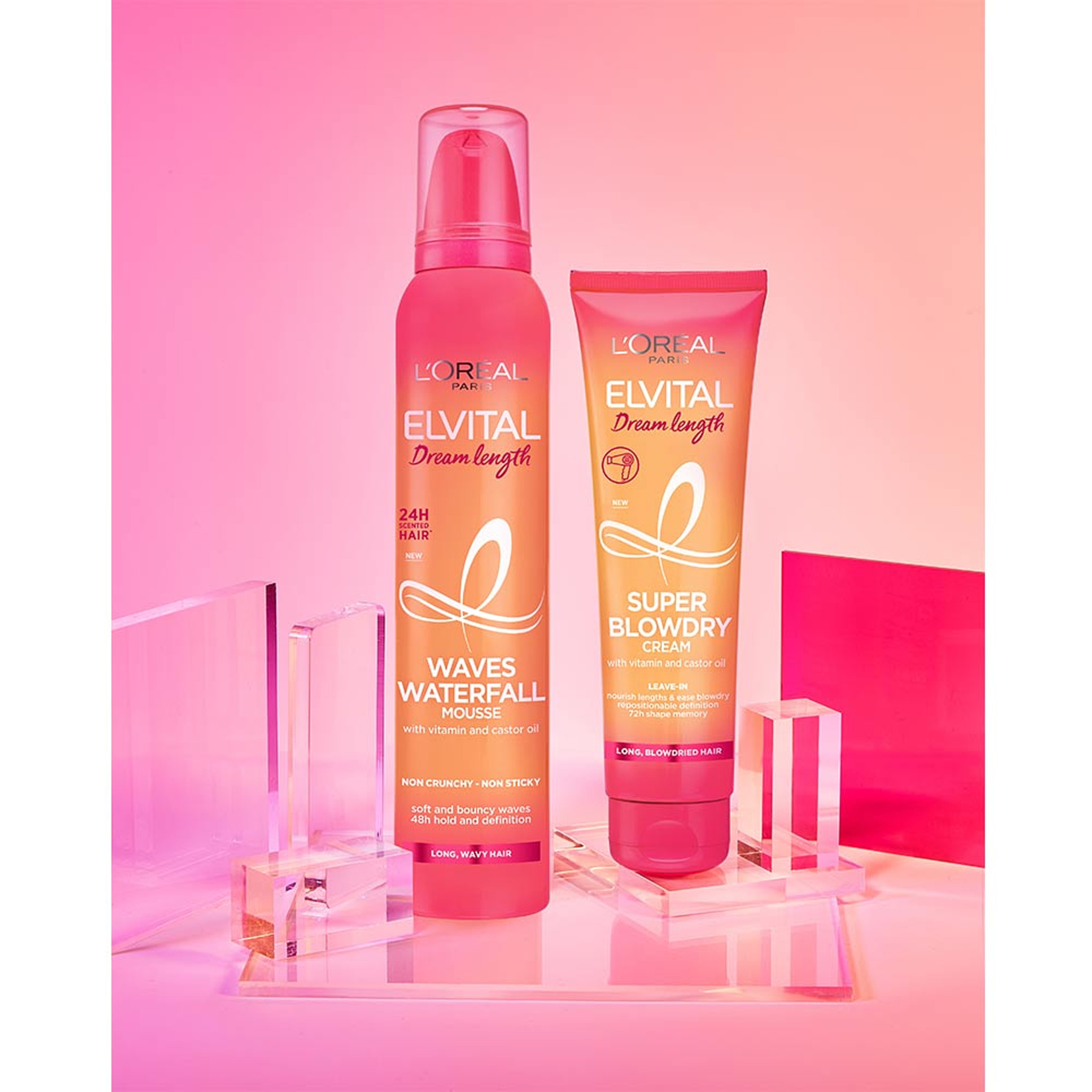 Elvital Dream Length Waves Waterfall Mousse, från L'Oréal Paris. Klicka för att öppna bilden i stort format