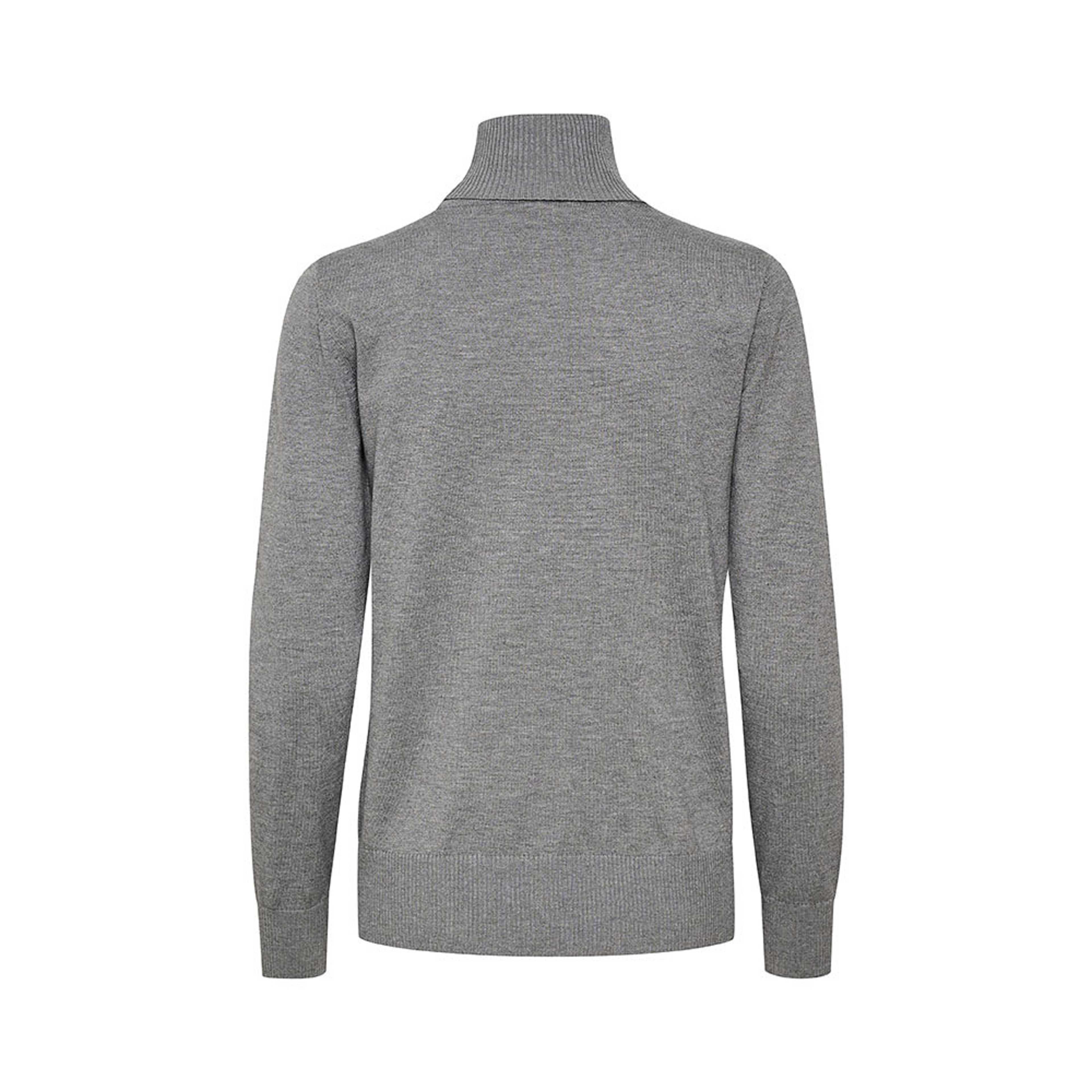 Roller Neck Sweater, från Saint Tropez, i färgen Mist Grey Melange. Klicka för att öppna bilden i stort format