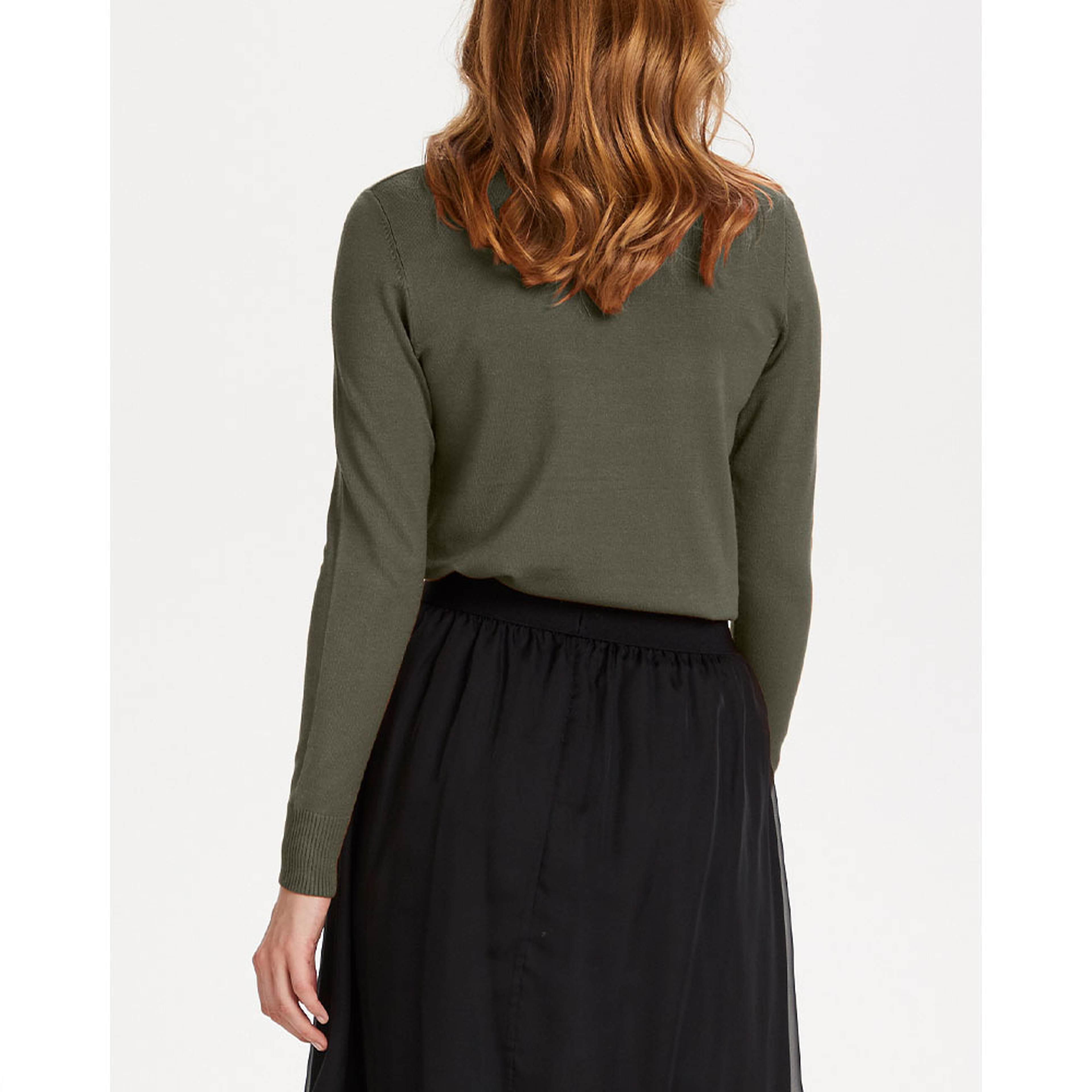 Roller Neck Sweater, från Saint Tropez, i färgen Army Green Melange. Klicka för att öppna bilden i stort format