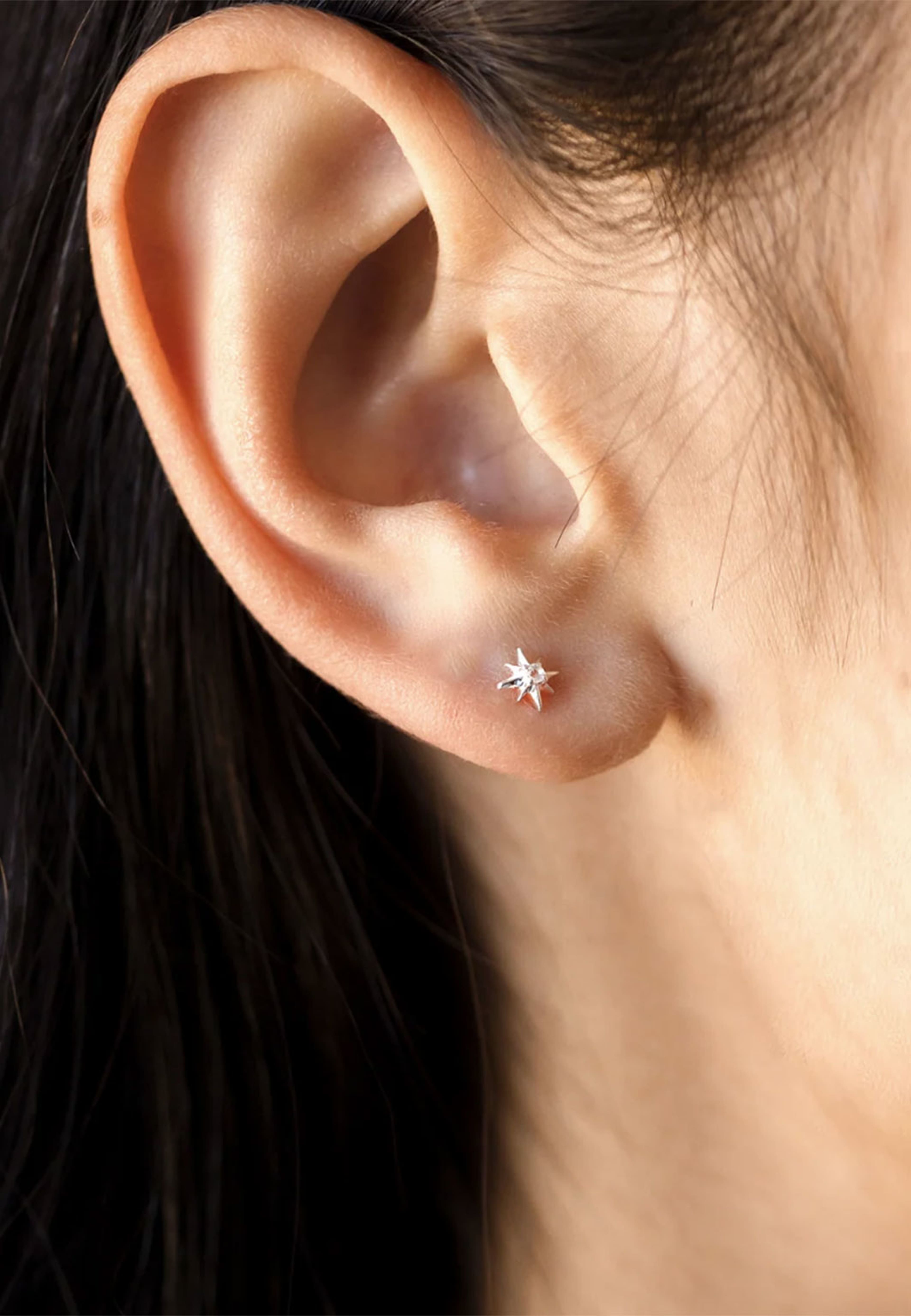 North Star Stud Earrings Silver, från Syster P, i färgen Silver. Klicka för att öppna bilden i stort format