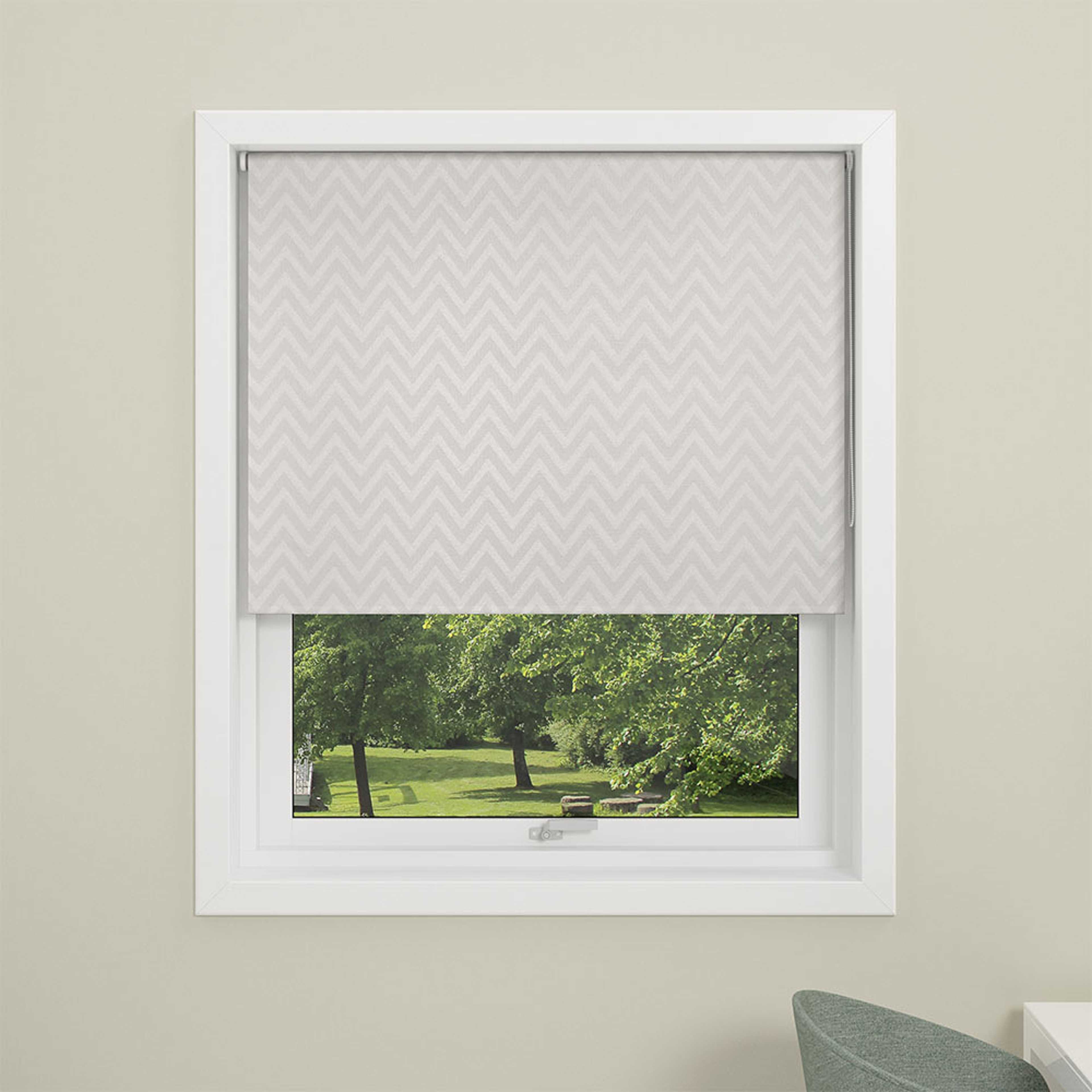 Rullgardin mörkläggande Zig Zag 100x175, vit