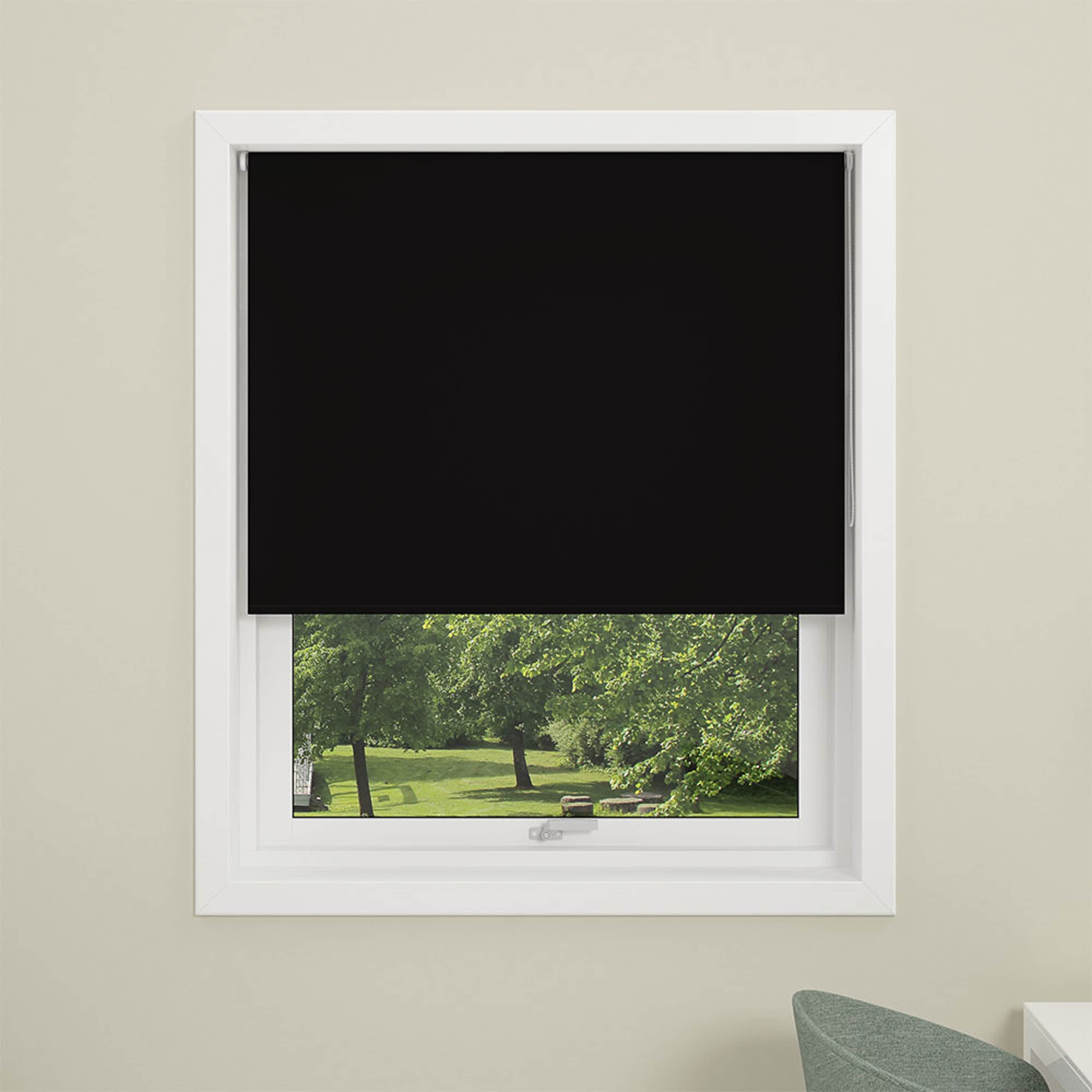 Rullgardin Uni mörkläggande 140x175, svart