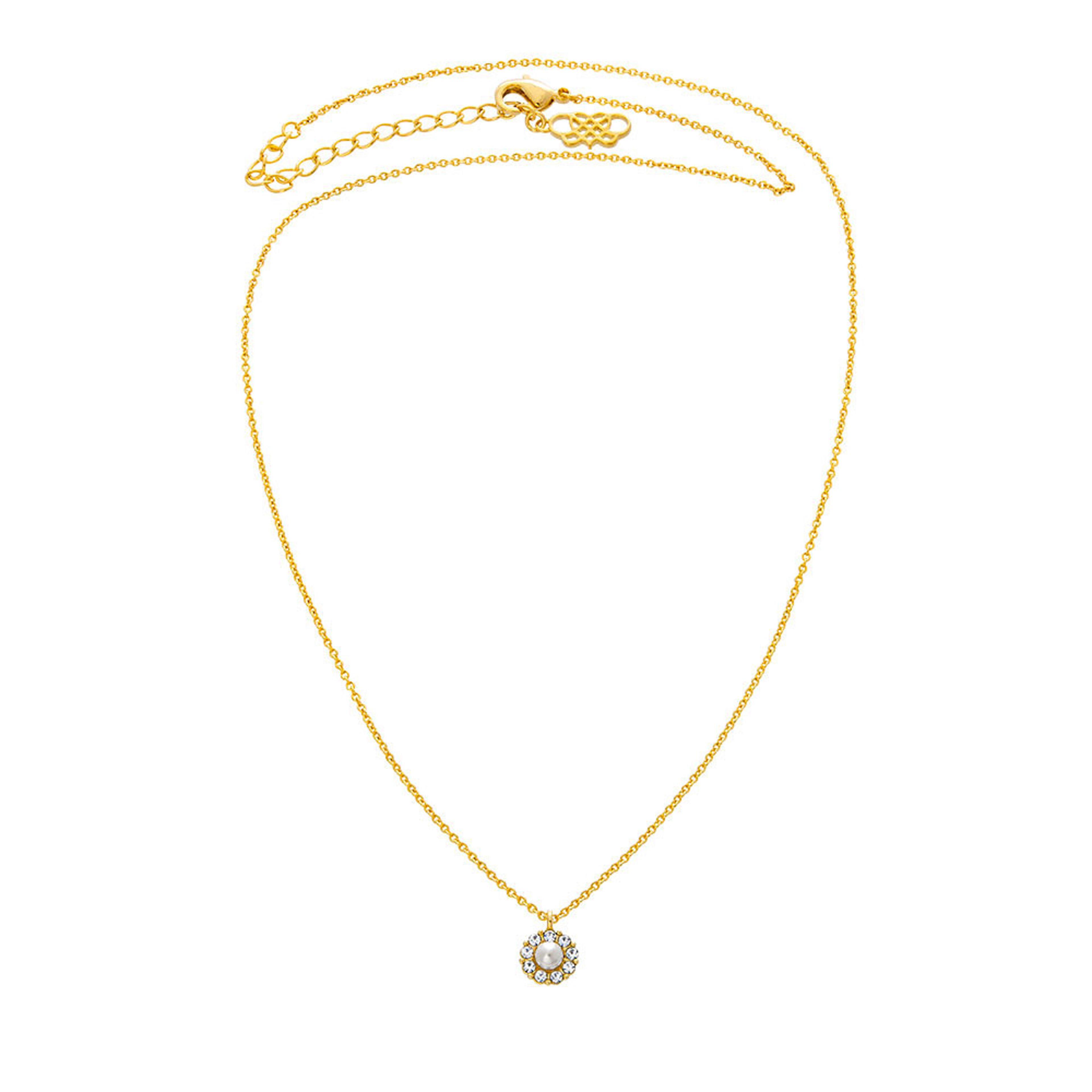 Petite Miss Sofia Pearl Necklace - Crystal