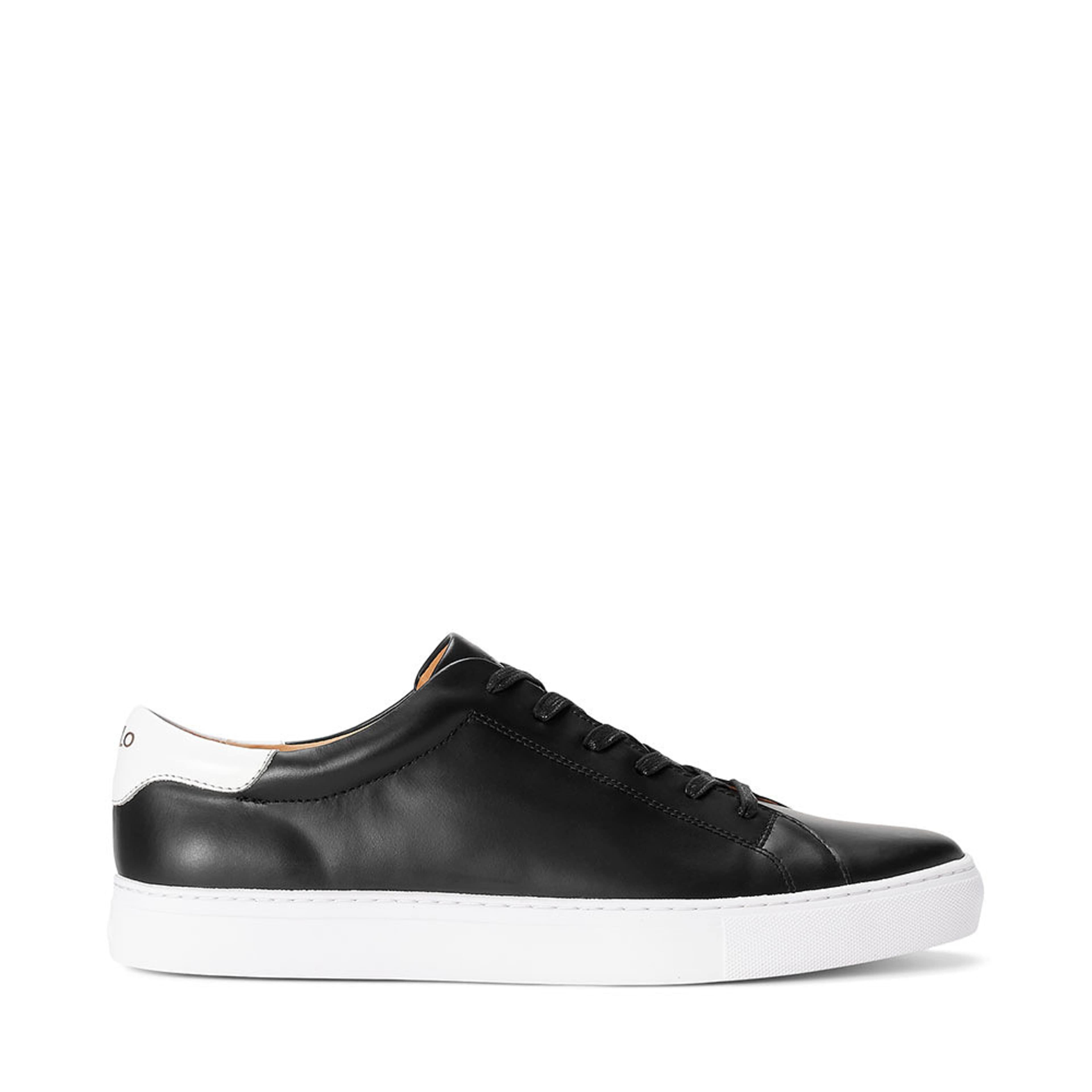 Jermain Leather Sneaker, från Ralph Lauren, i färgen Black. Klicka för att öppna bilden i stort format