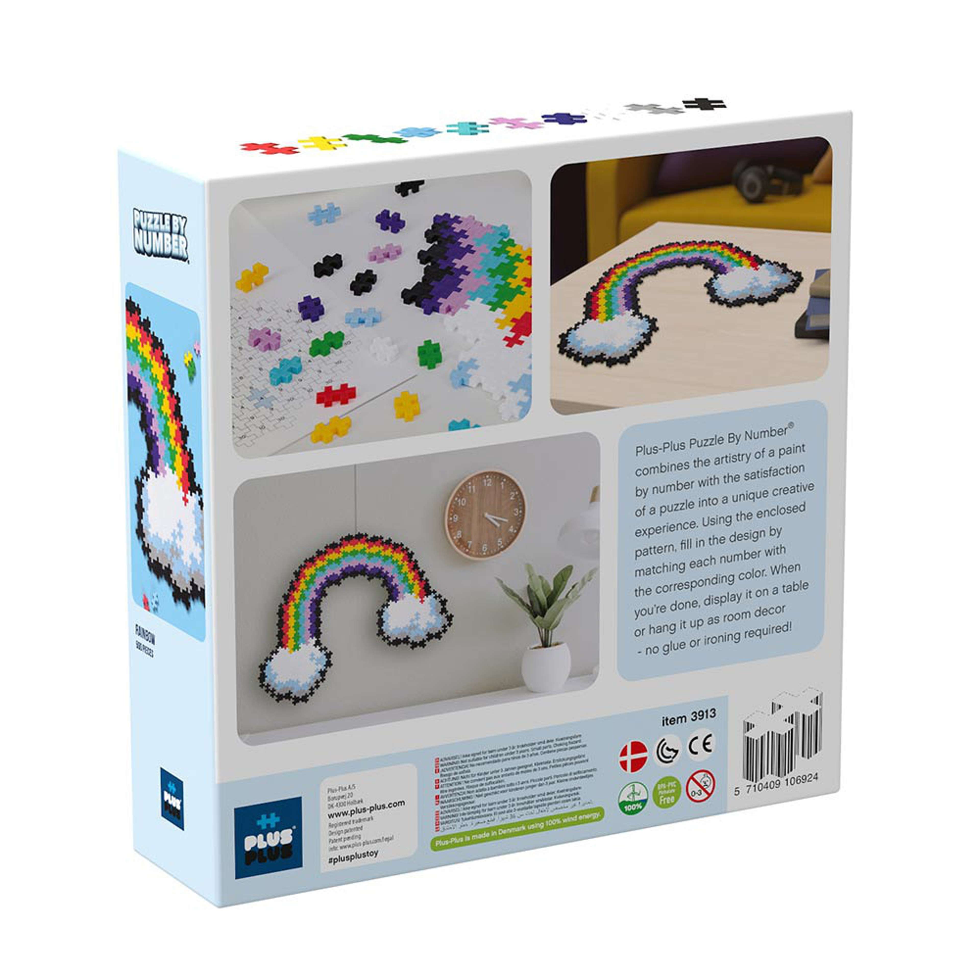 PLUS PLUS Puzzle By Number Rainbow 500pcs