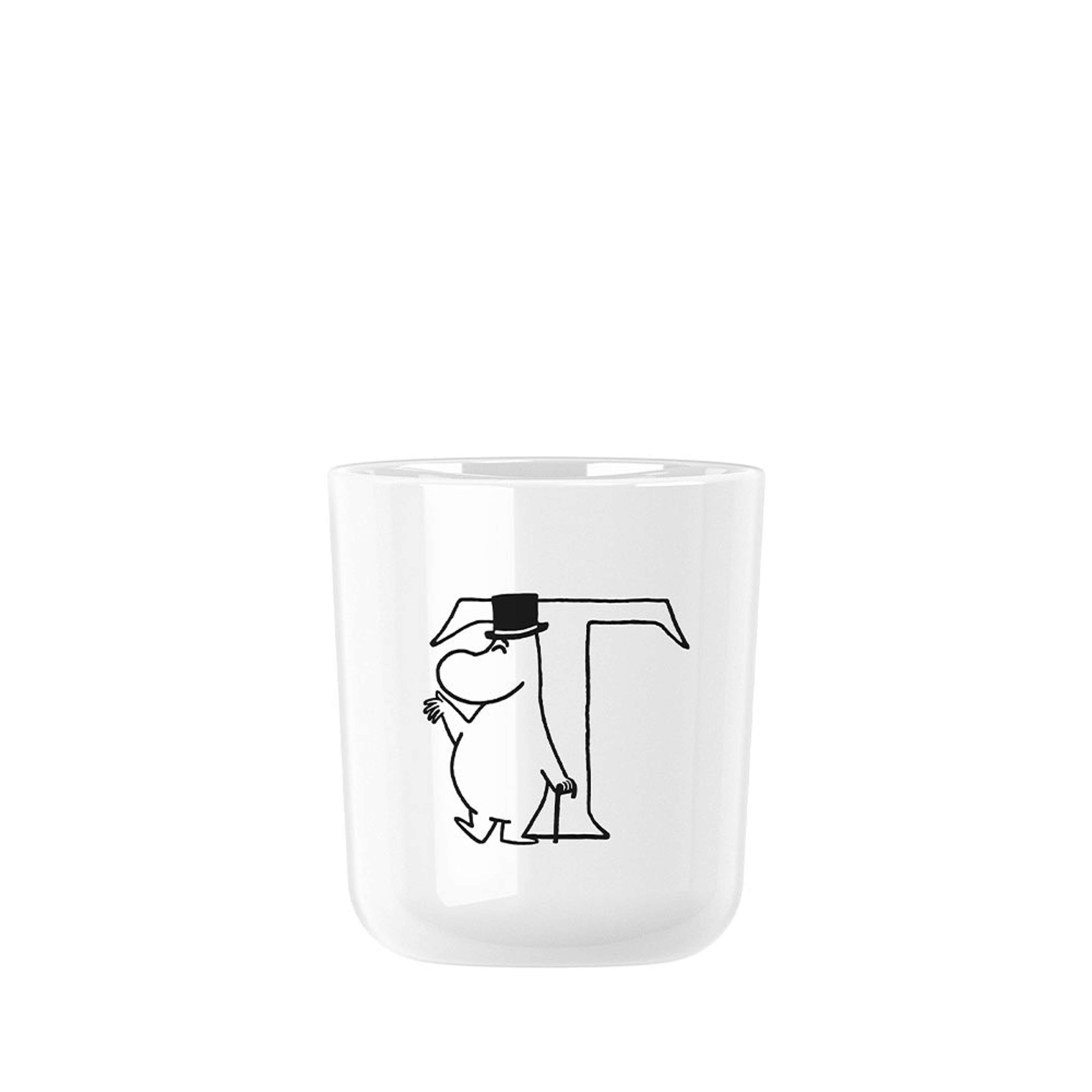 Mumin ABC kopp T 0.2 l. - Mumin white, från Rig-tig, i färgen Moomin White. Klicka för att öppna bilden i stort format