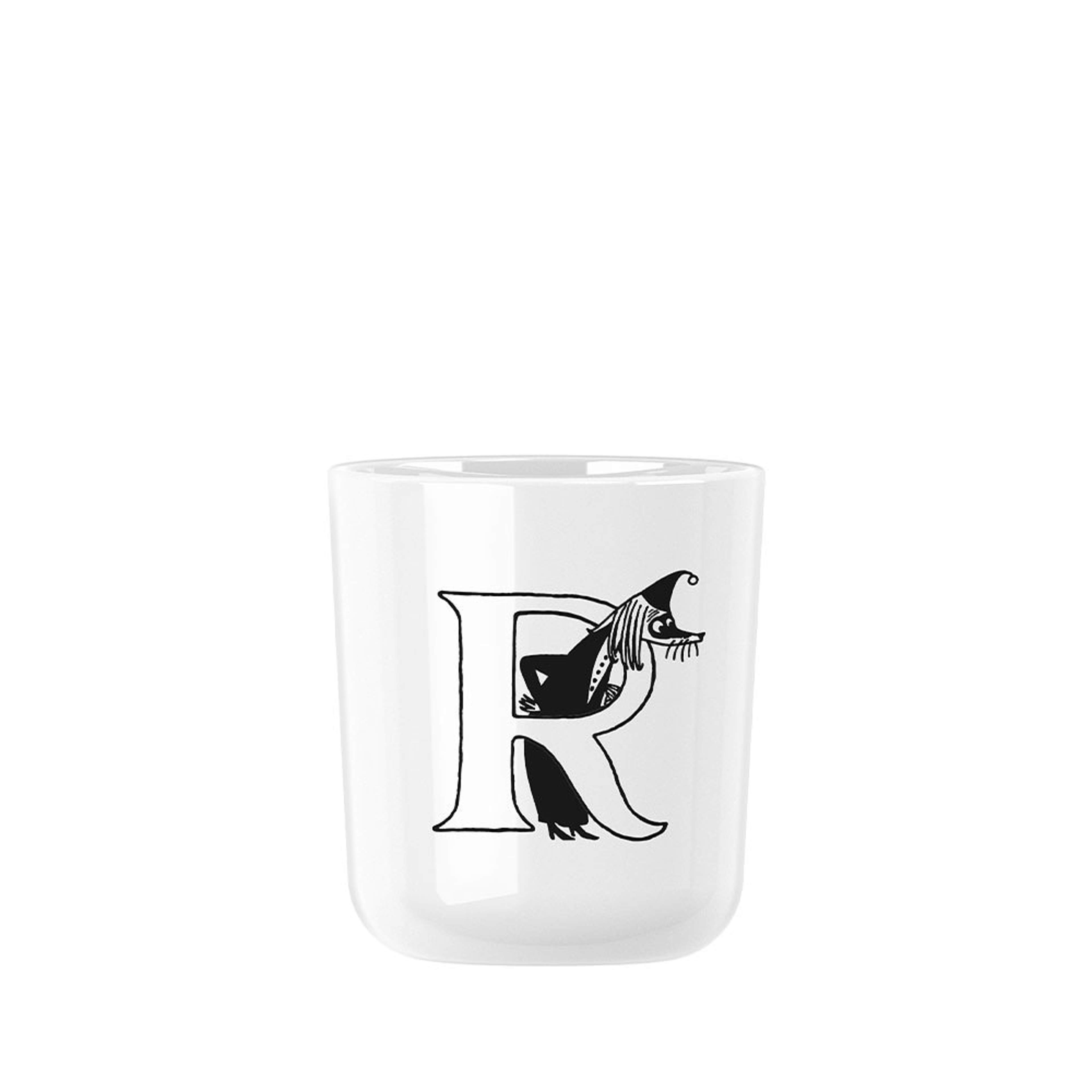 Mumin ABC kopp R 0.2 l. - Mumin white, från Rig-tig, i färgen Moomin White. Klicka för att öppna bilden i stort format
