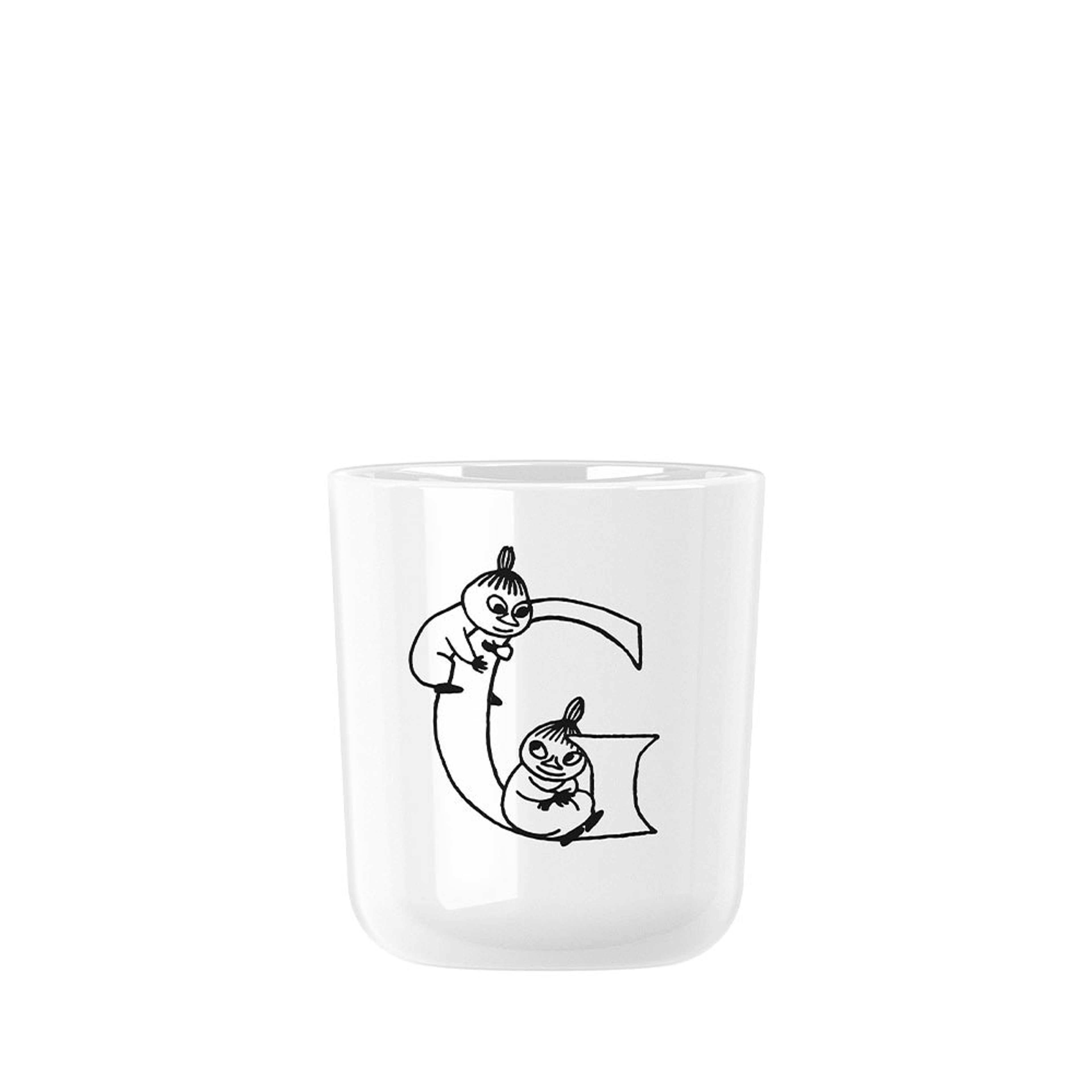 Mumin ABC kopp G 0.2 l. - Mumin white, från Rig-tig, i färgen Moomin White. Klicka för att öppna bilden i stort format