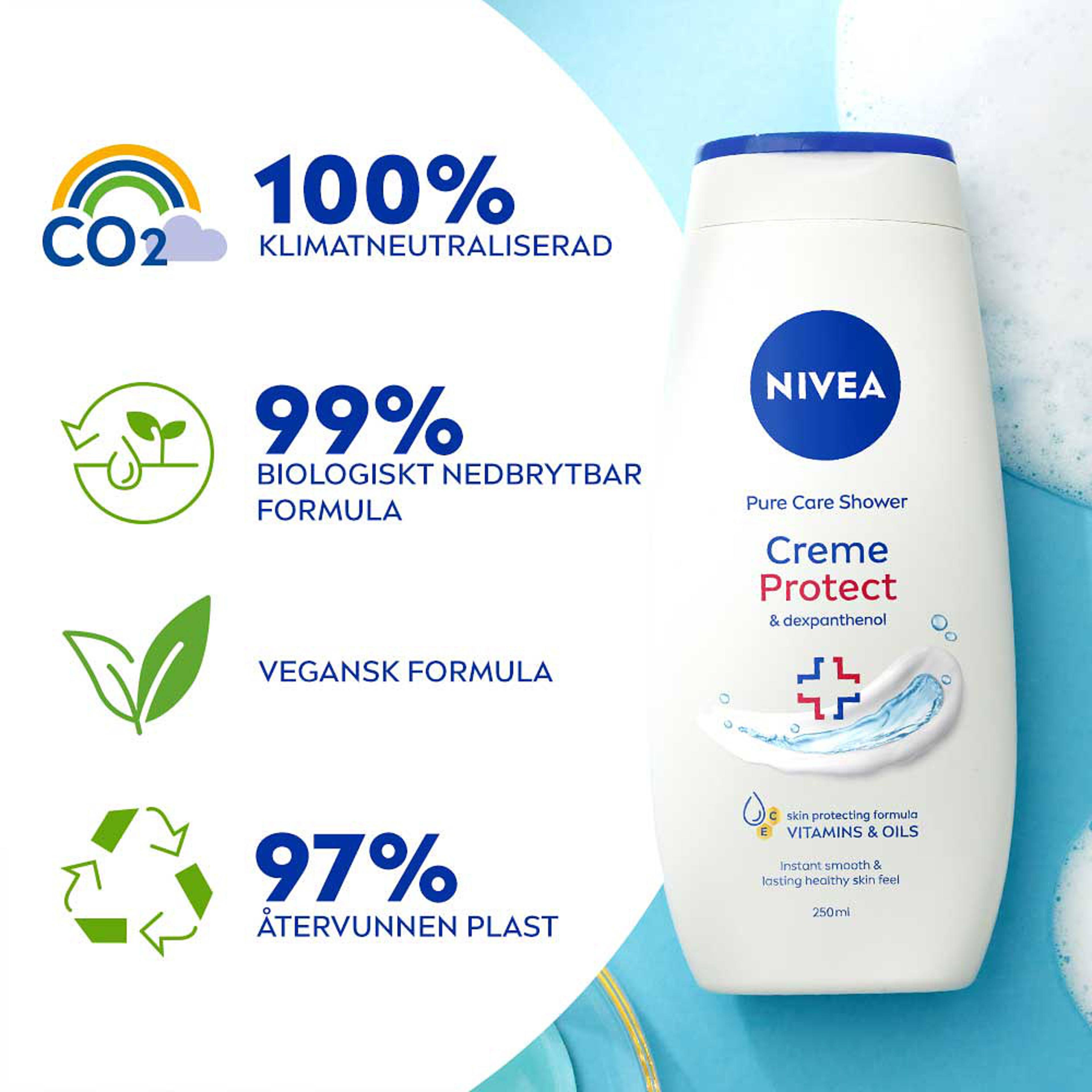 Duschkräm Creme & Protect, från NIVEA. Klicka för att öppna bilden i stort format