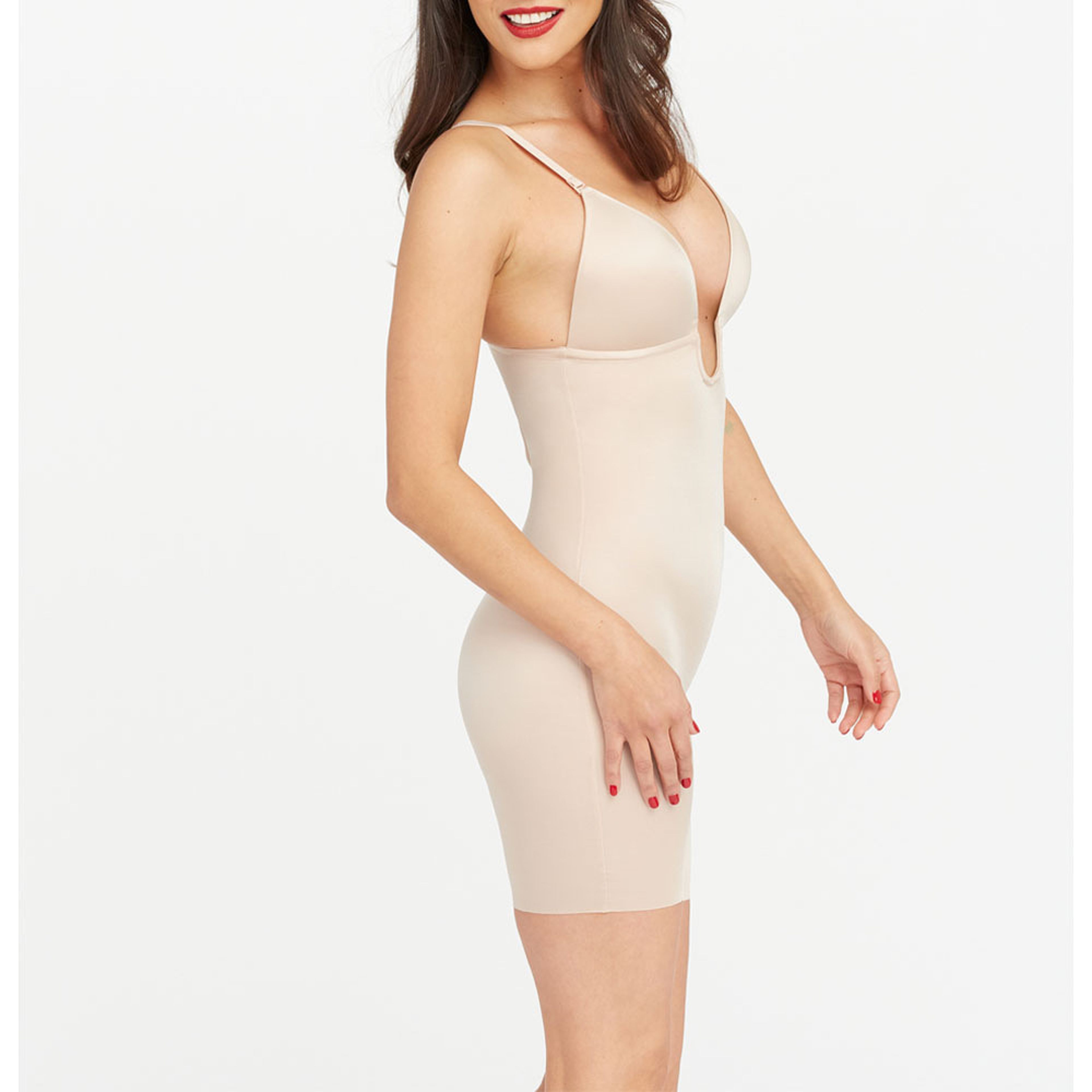 SPANXshape™ Suit Your Fancy Plunge Low-Back Mid-Thigh Bodysuit